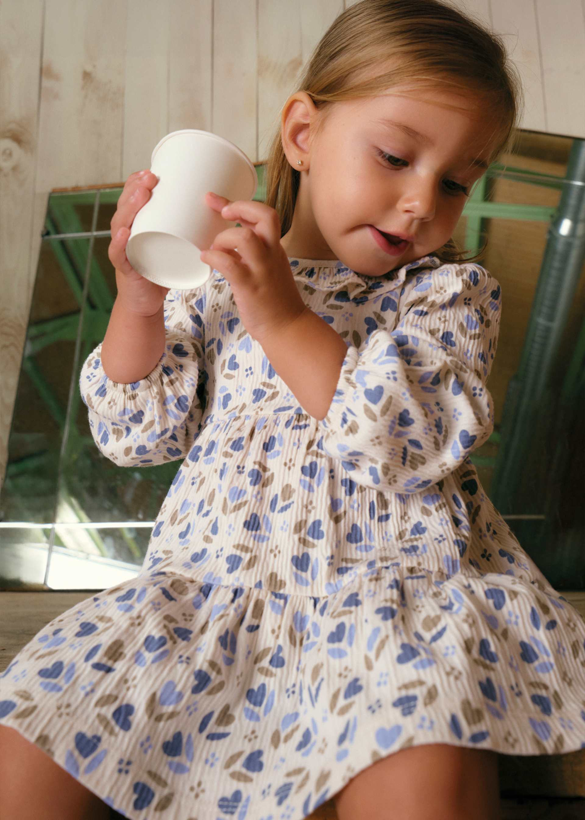 Robe en maille imprimée bébé