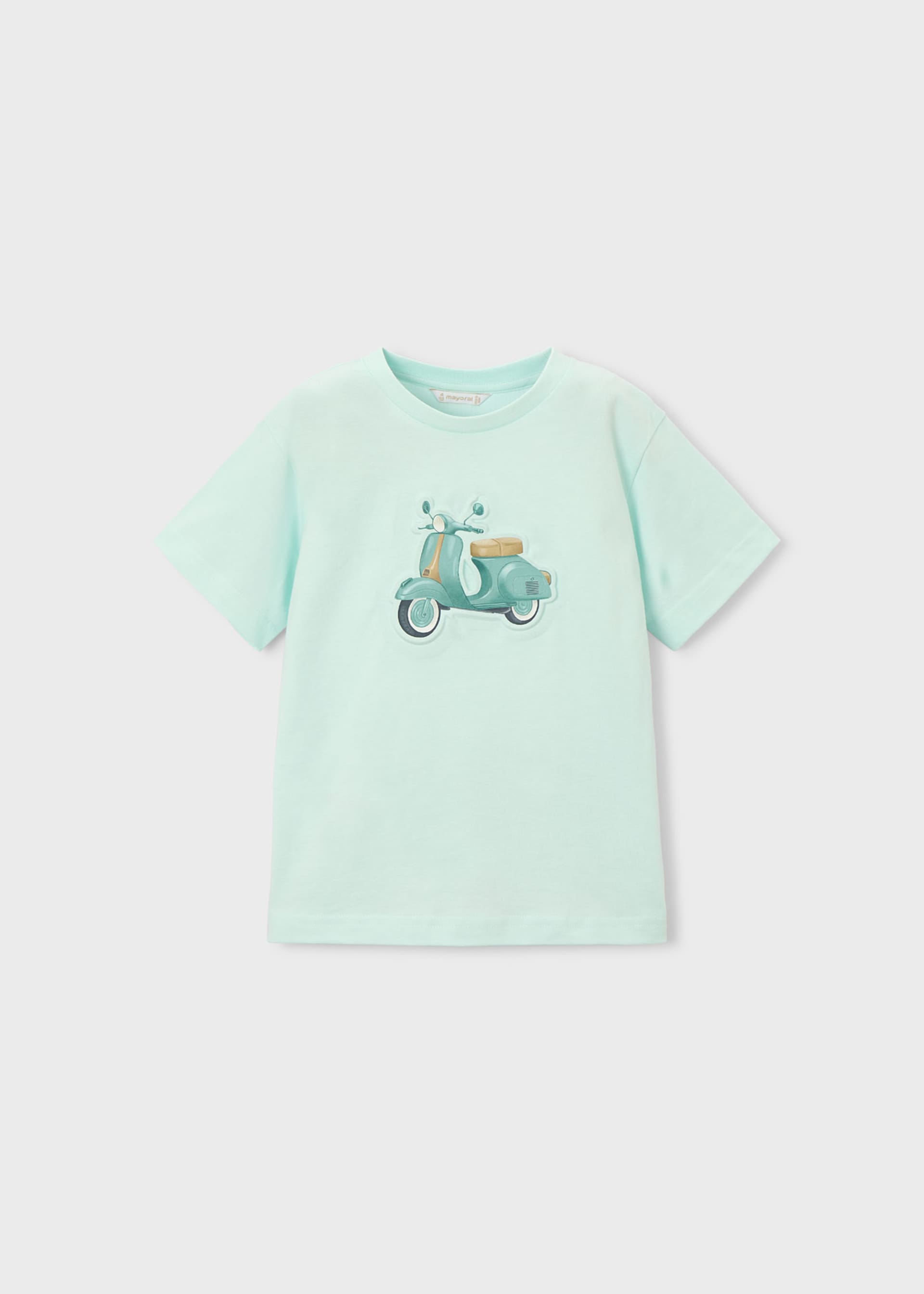 T-Shirt mit Motorroller-Relief Jungen