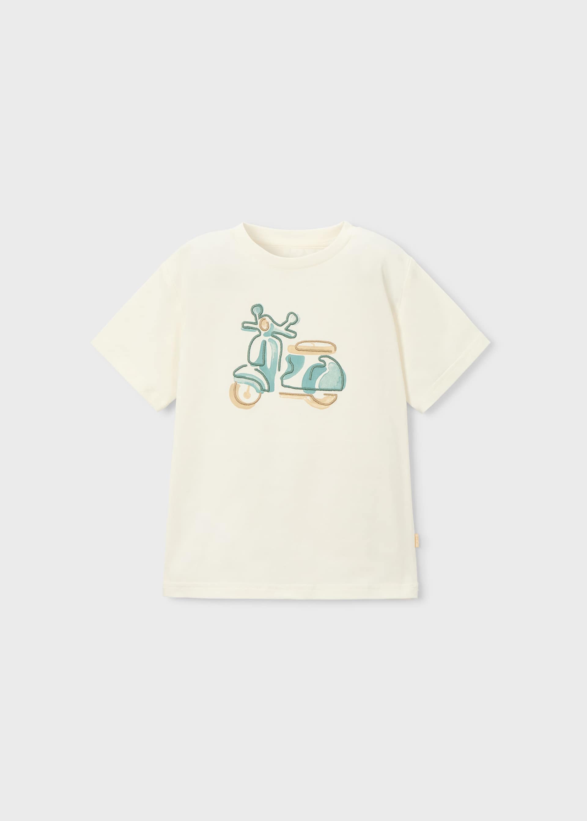 Boy Embroidered Motorcycle T-shirt