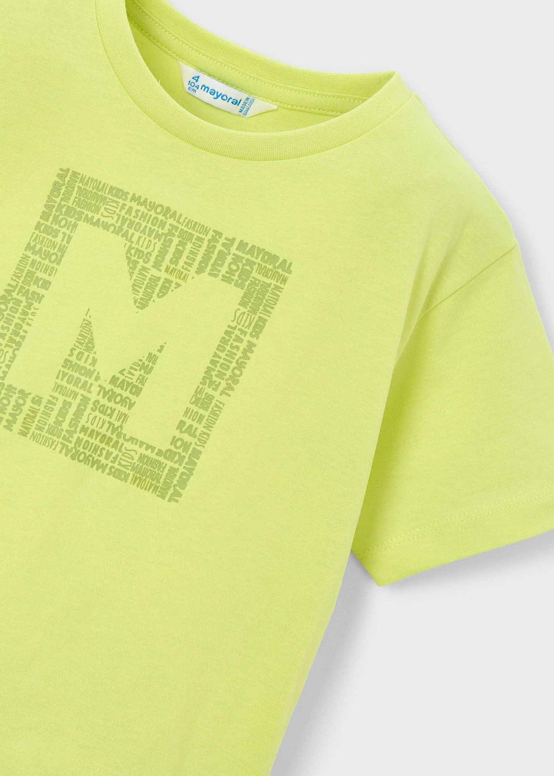 Camiseta básica letra niño