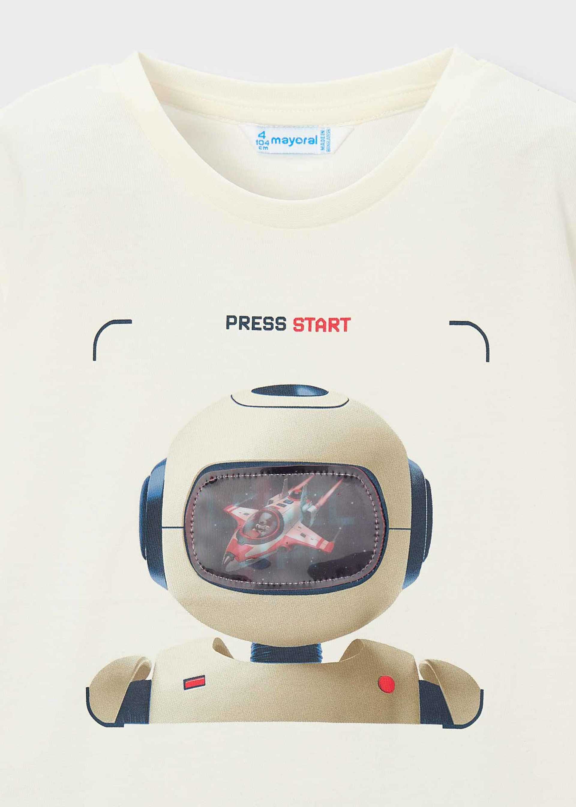 Maglietta interattiva robot bambino