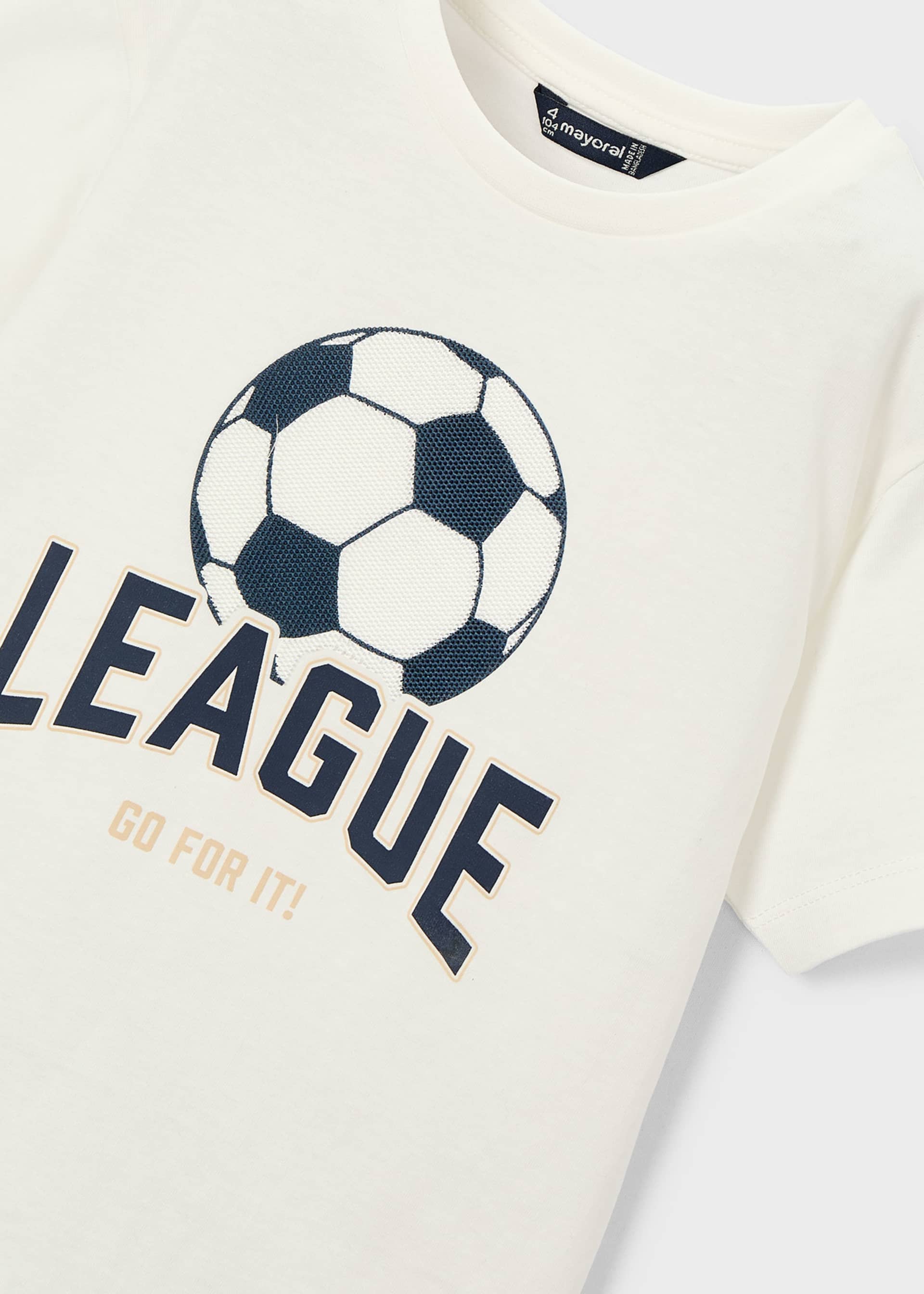 Playera estampado fútbol niño
