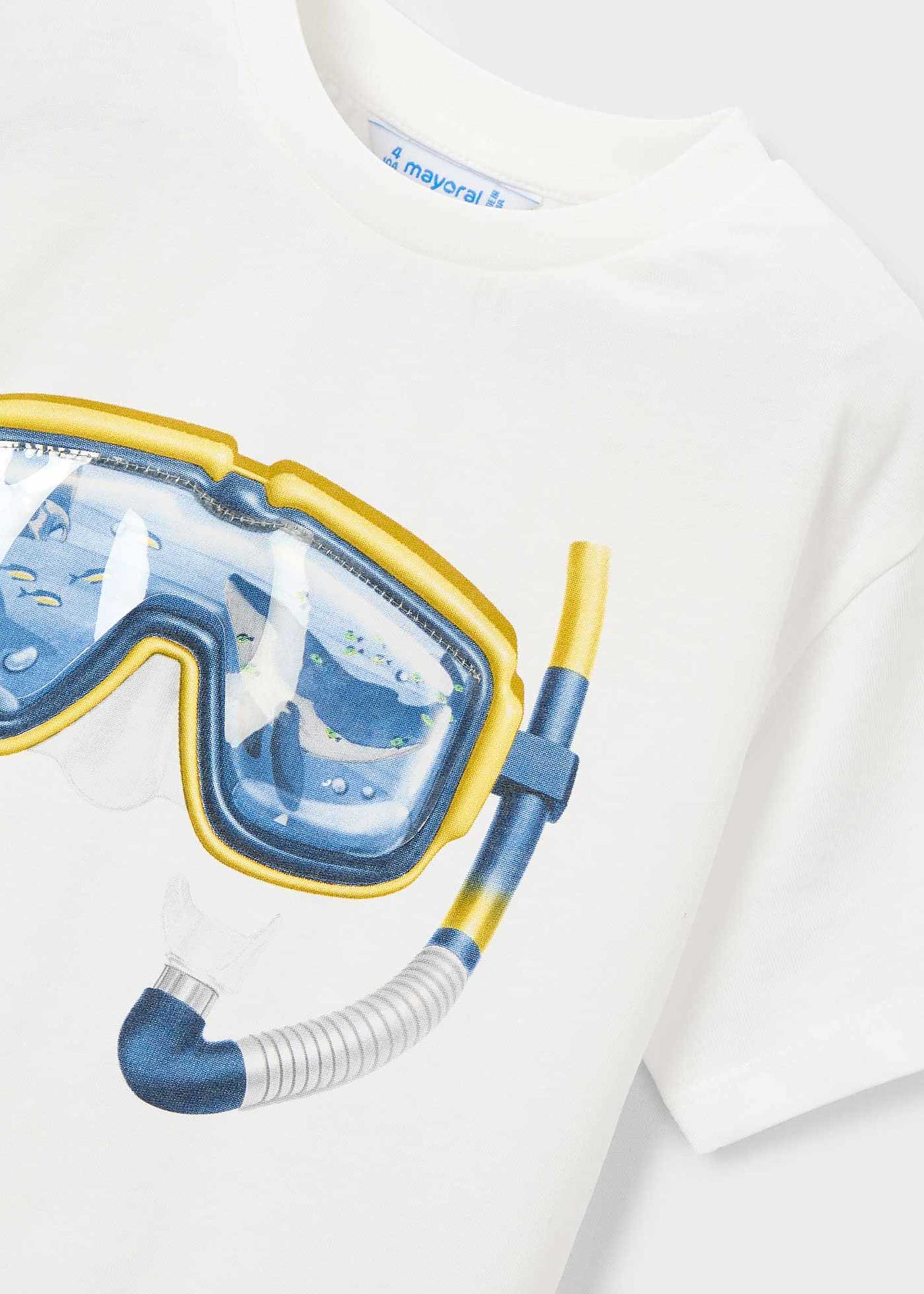 Tricou cu ochelari de scufundat baiat