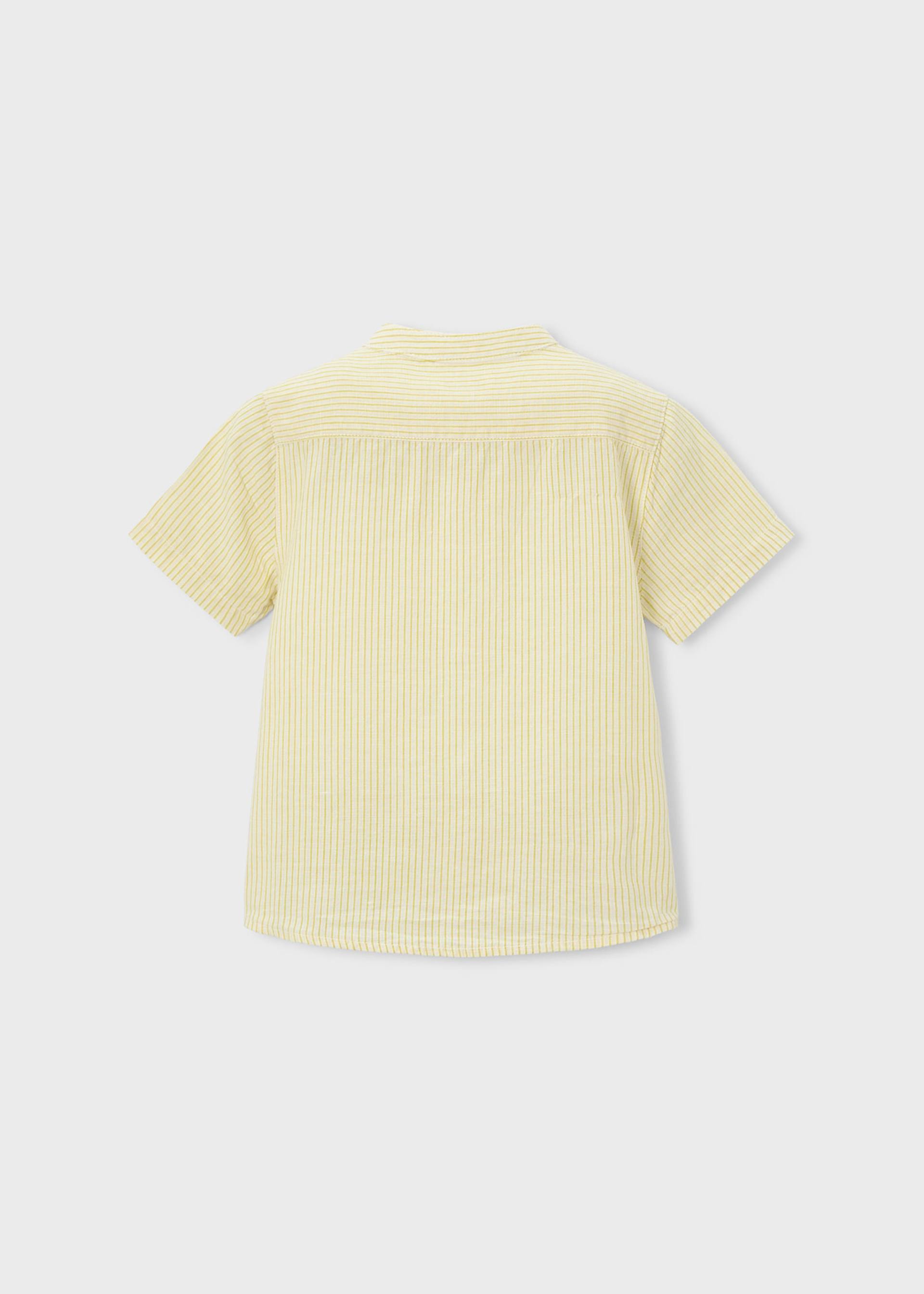 Camicia in lino collo alla coreana bambino