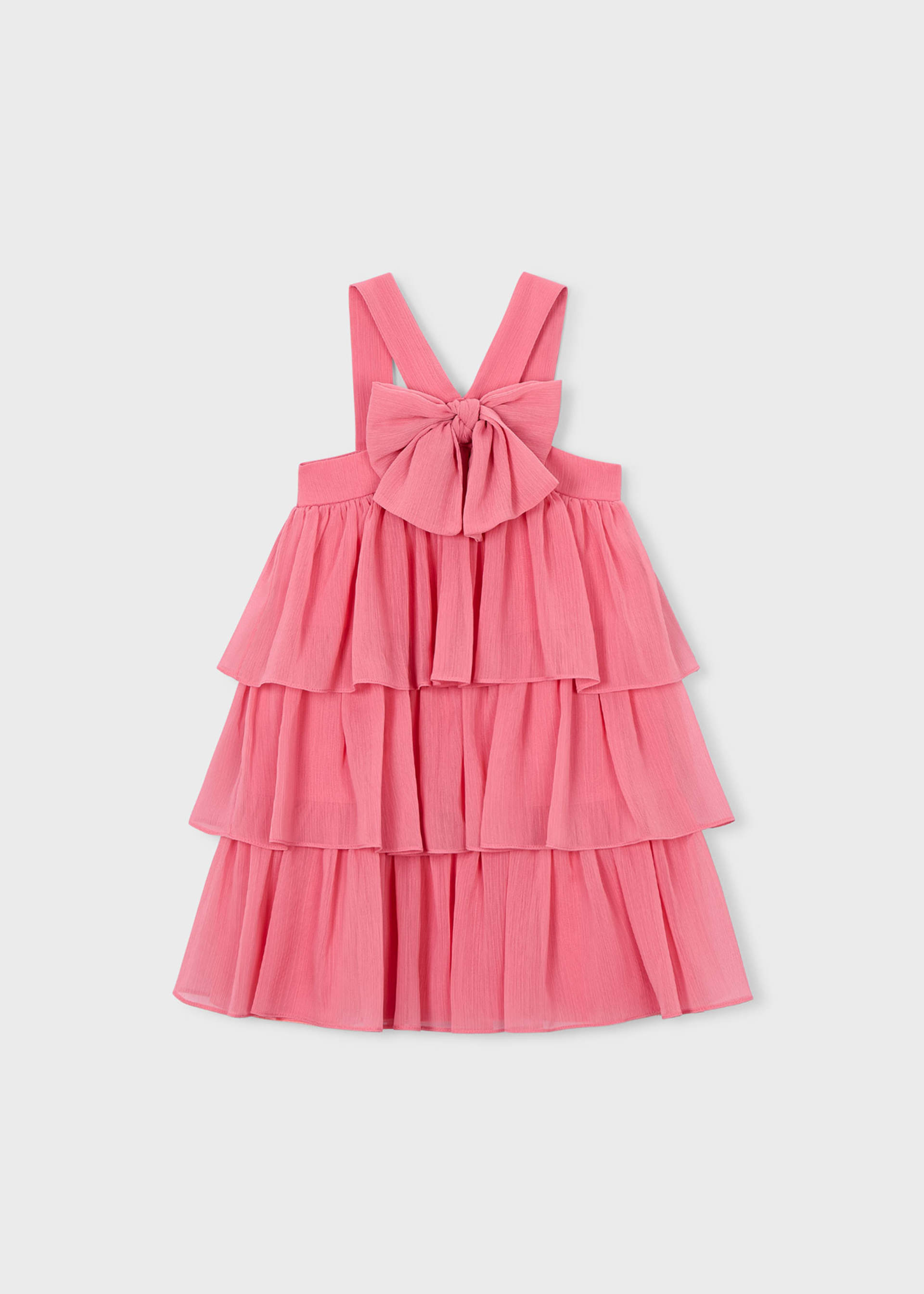 Vestido bambula folhos menina