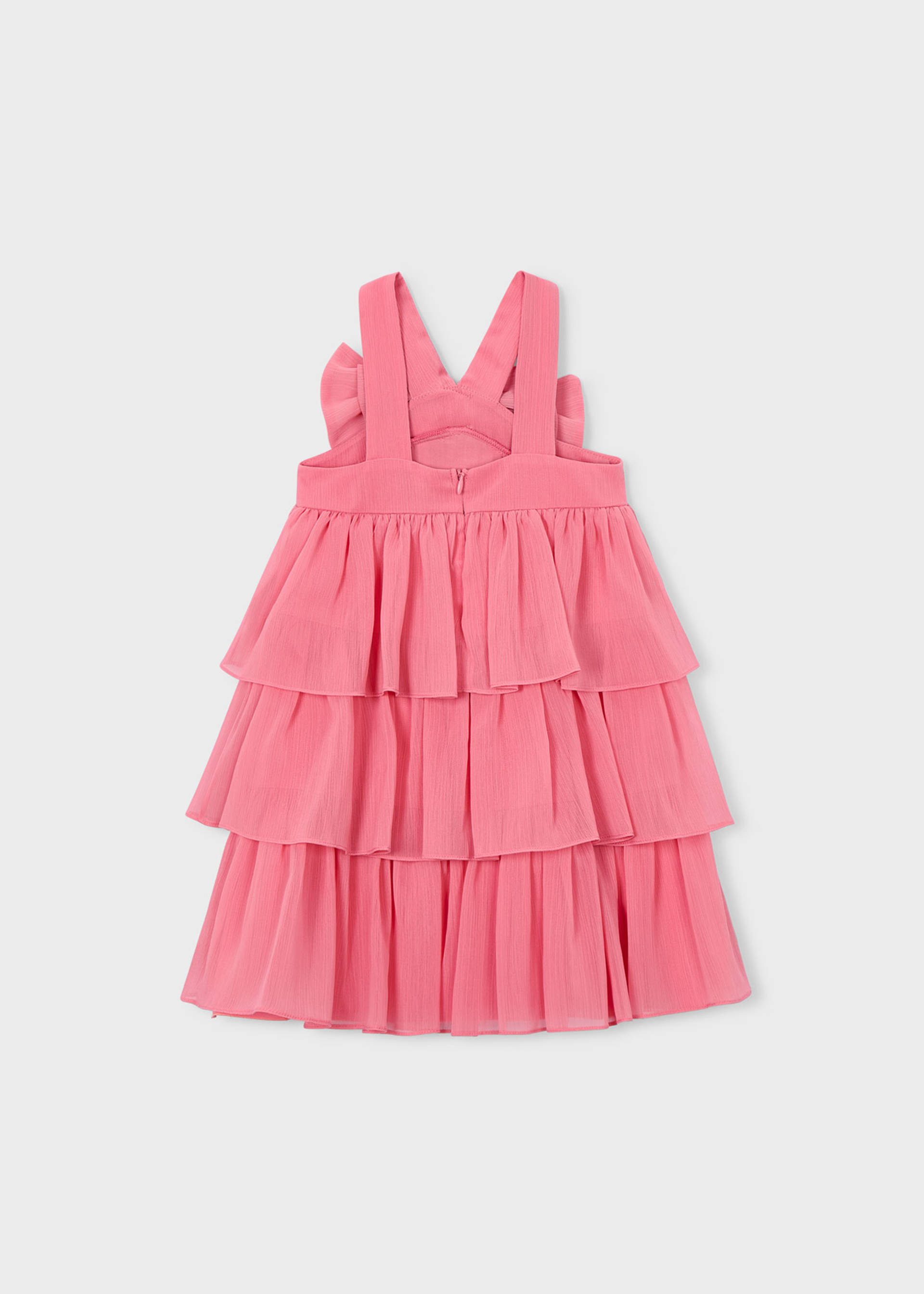 Vestido bambula folhos menina