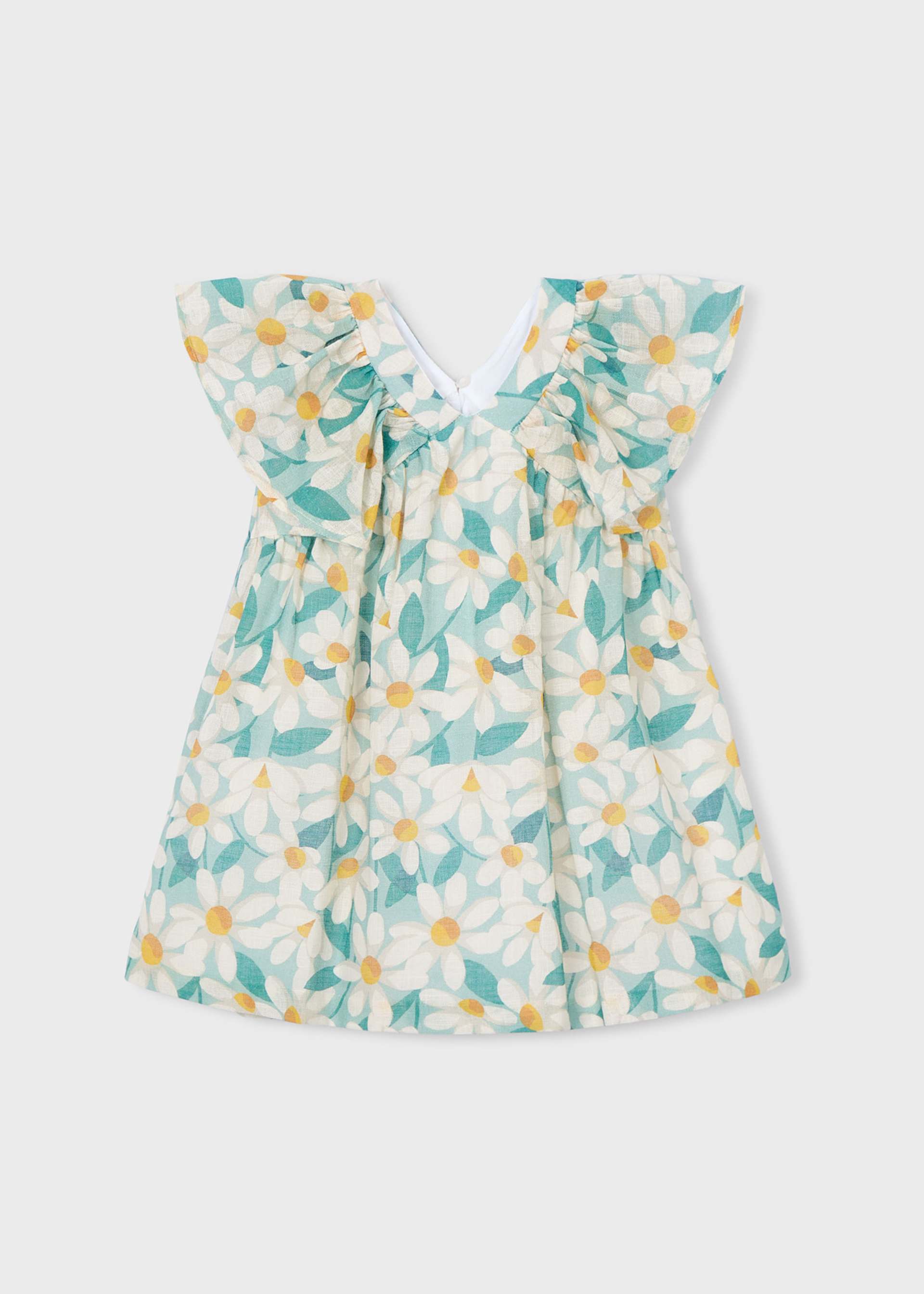 Vestido cerimónia estampado flores menina