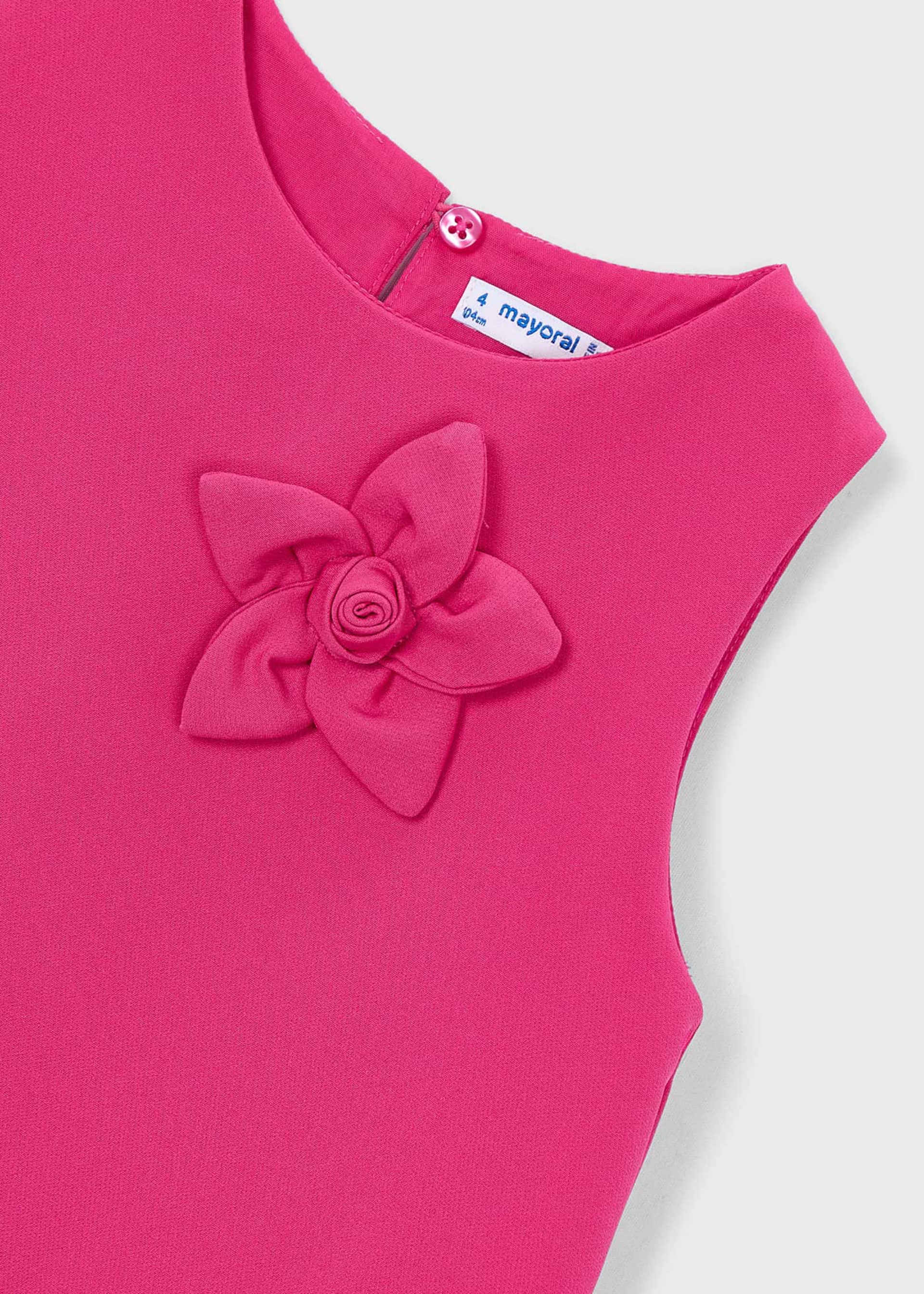 Vestito applicazione floreale bambina