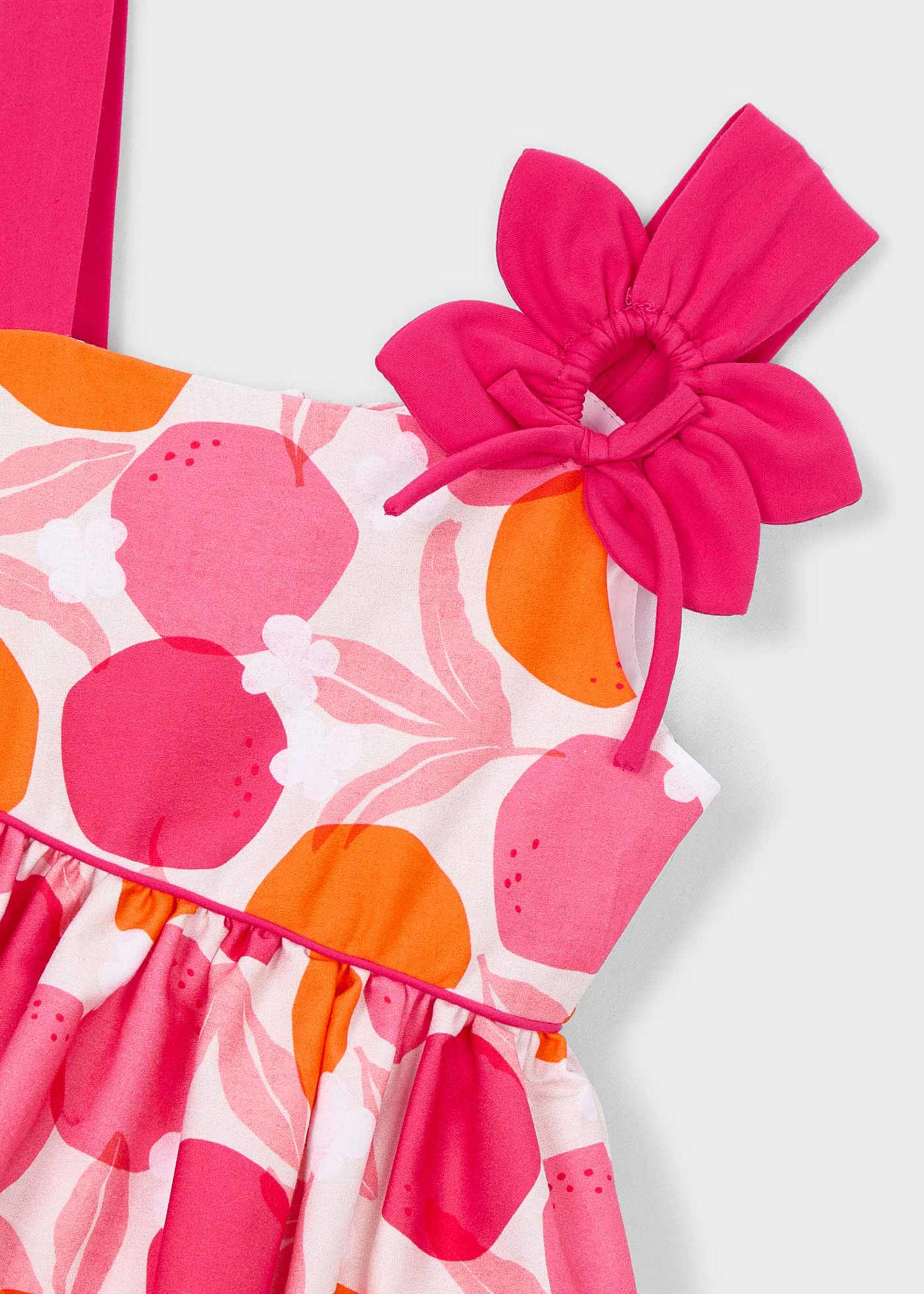 Asymmetrical floral dress for girls