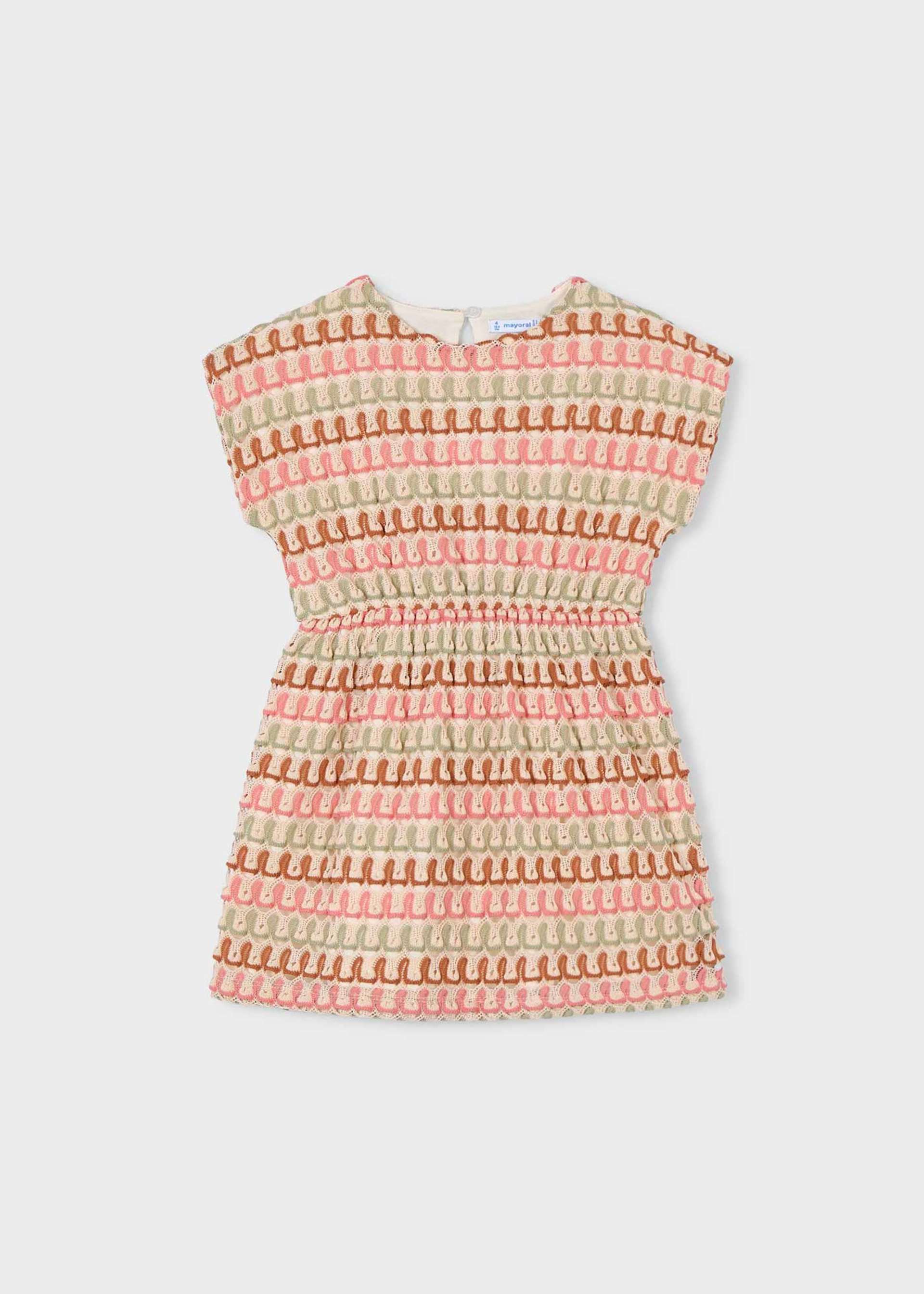Crochet Kleid multicolor Mädchen