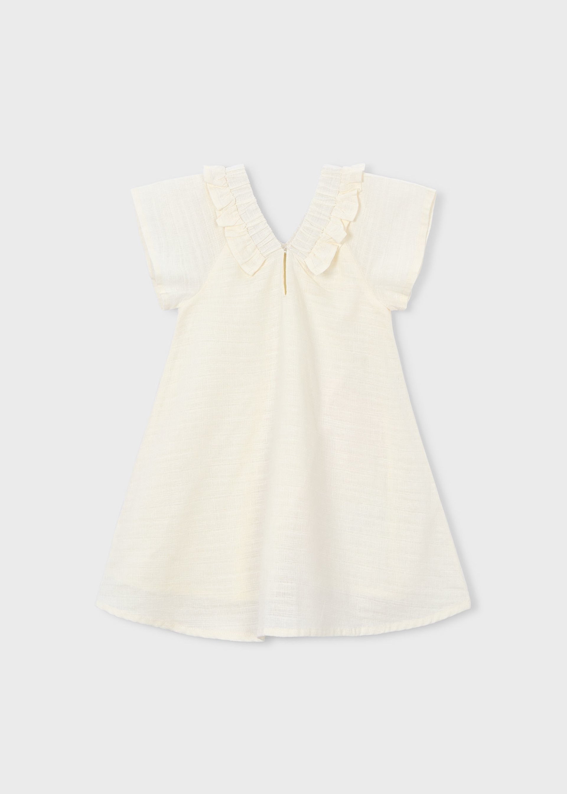 Vestito in lino fiori bambina