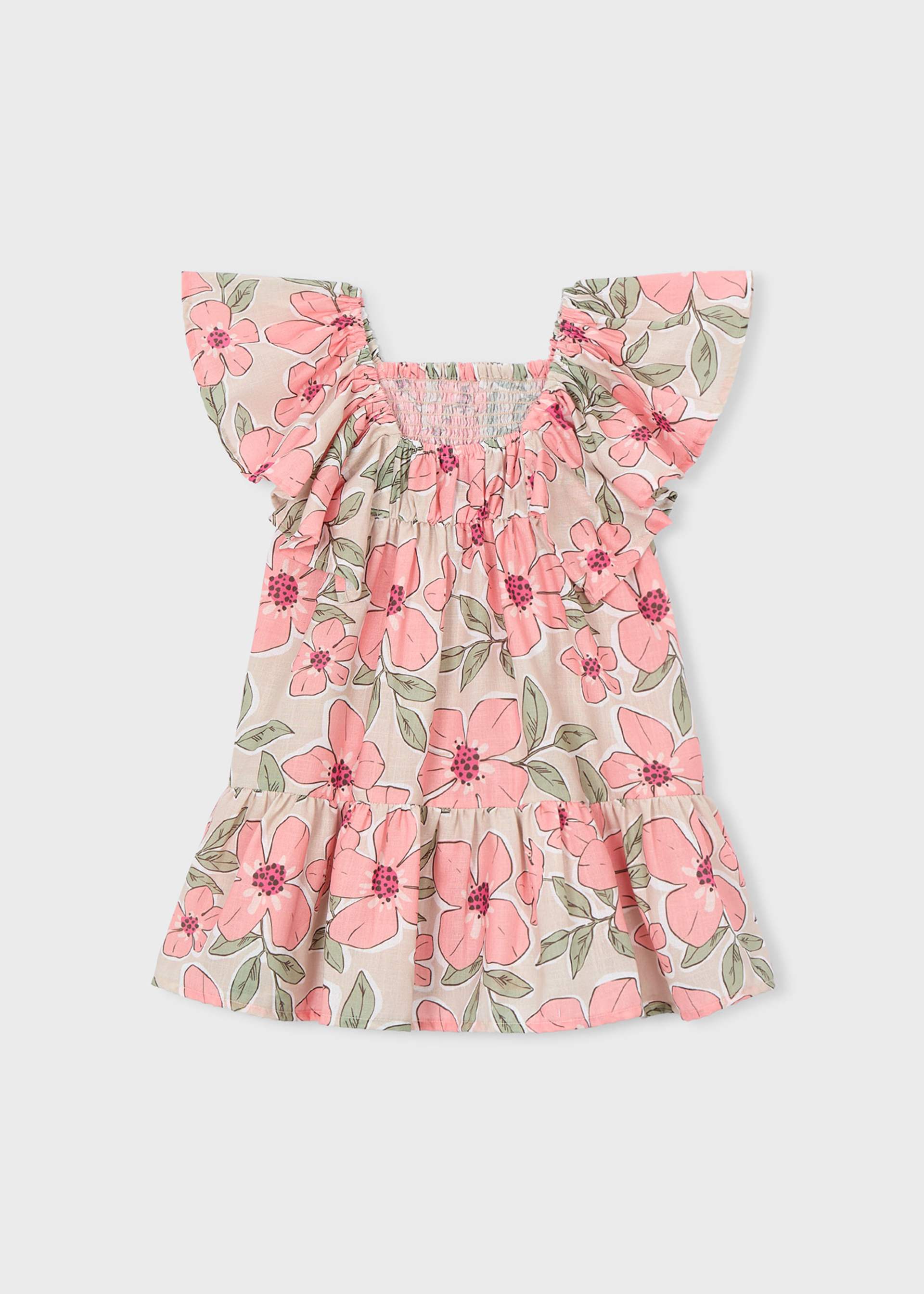 Girl's honeycomb print dress