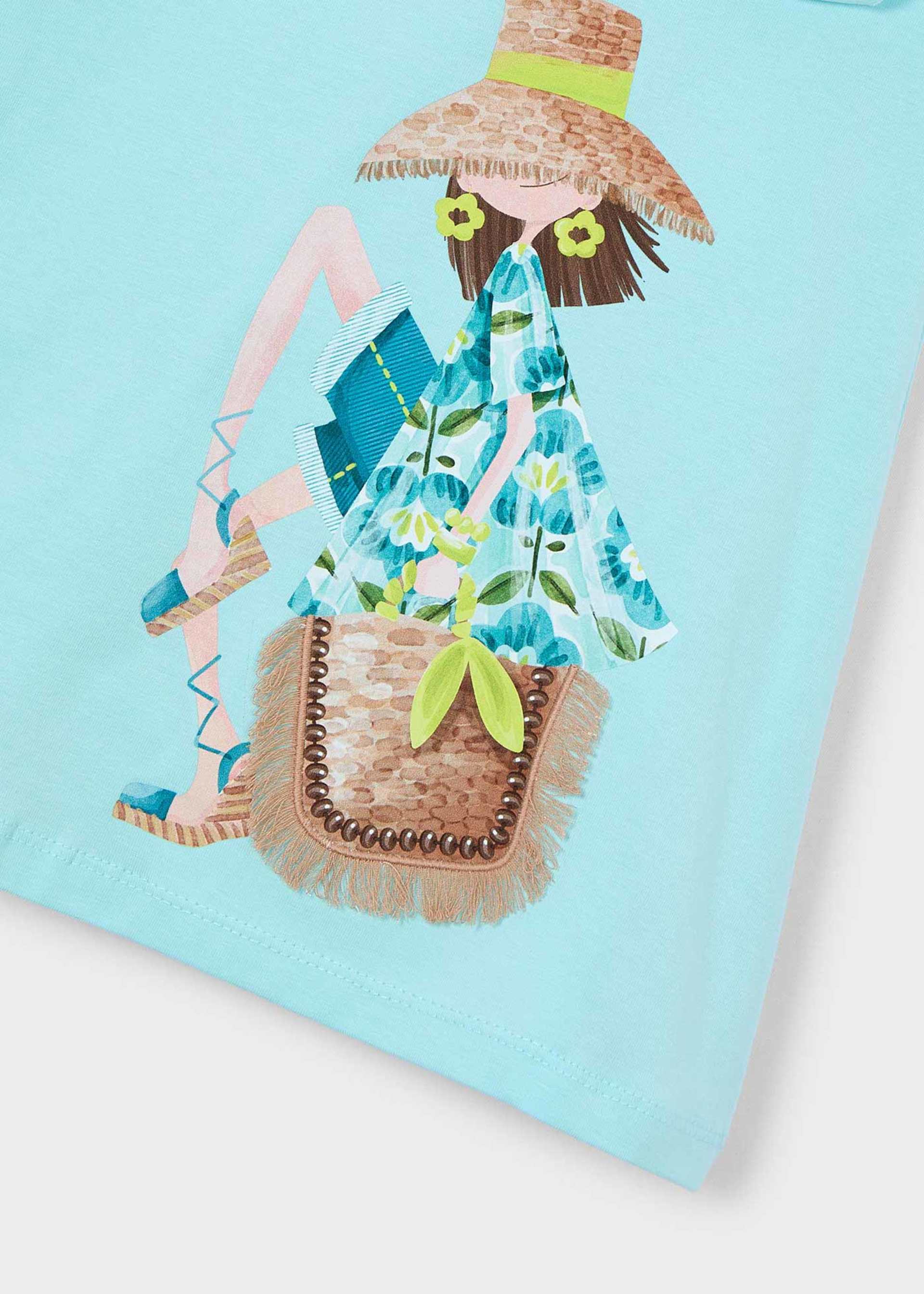 Vestito punto volant bambina