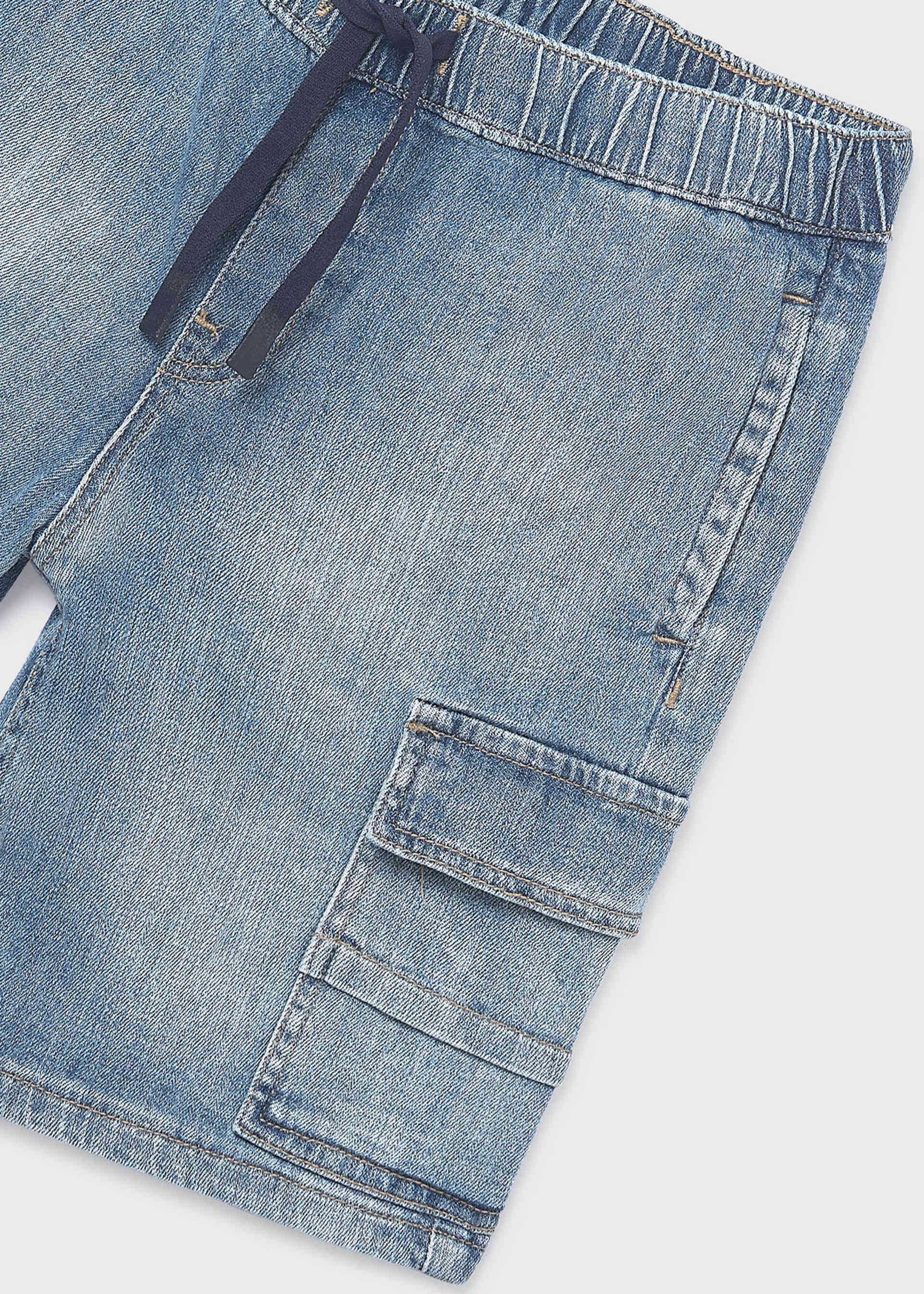 Boy Cargo Denim Shorts