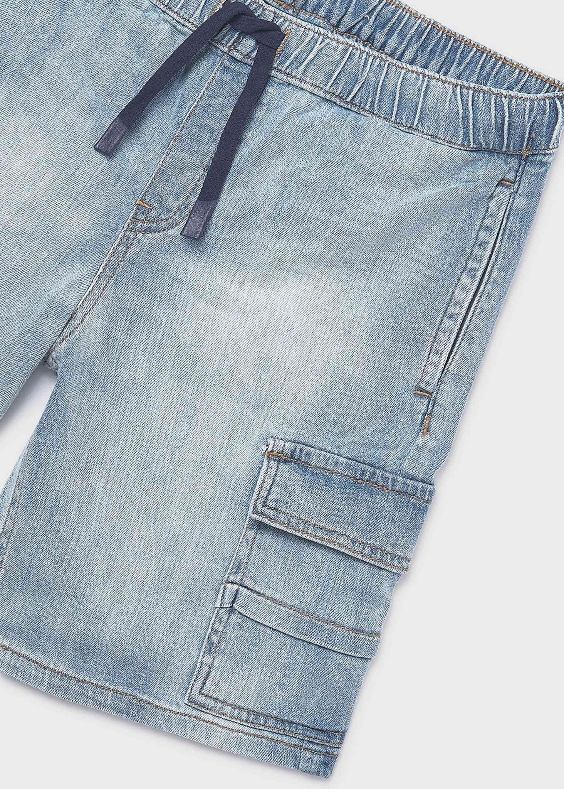 Boy's denim cargo shorts