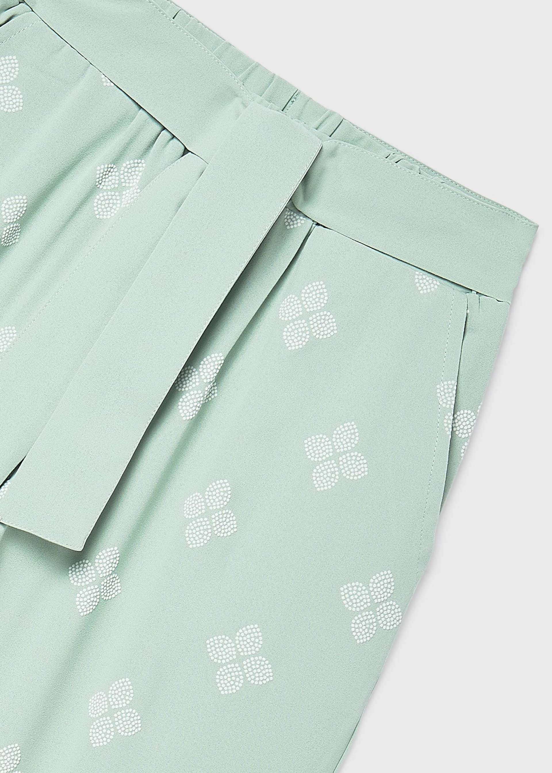 Girls' printed long trousers