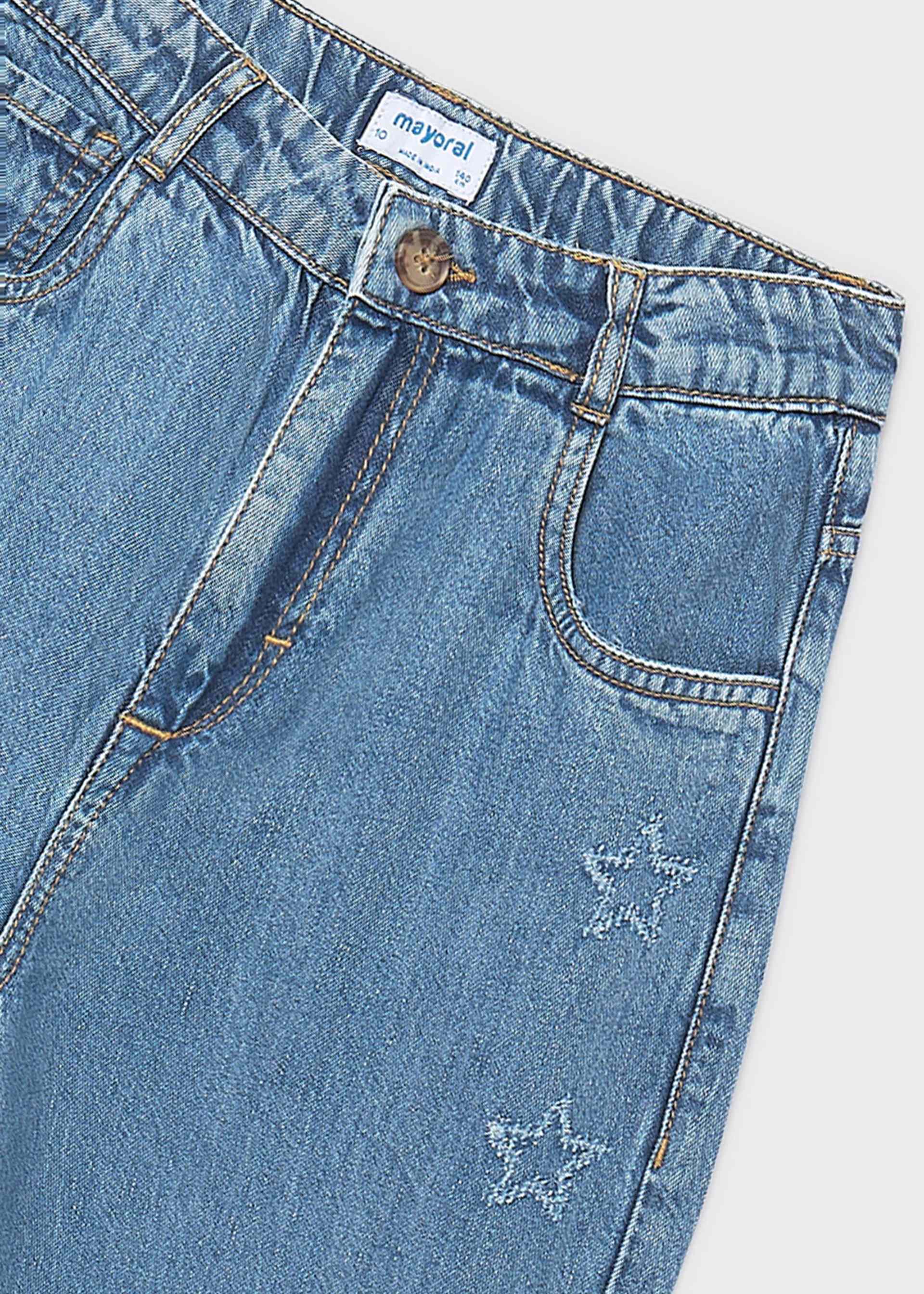 Pantalon largo tejano fluido