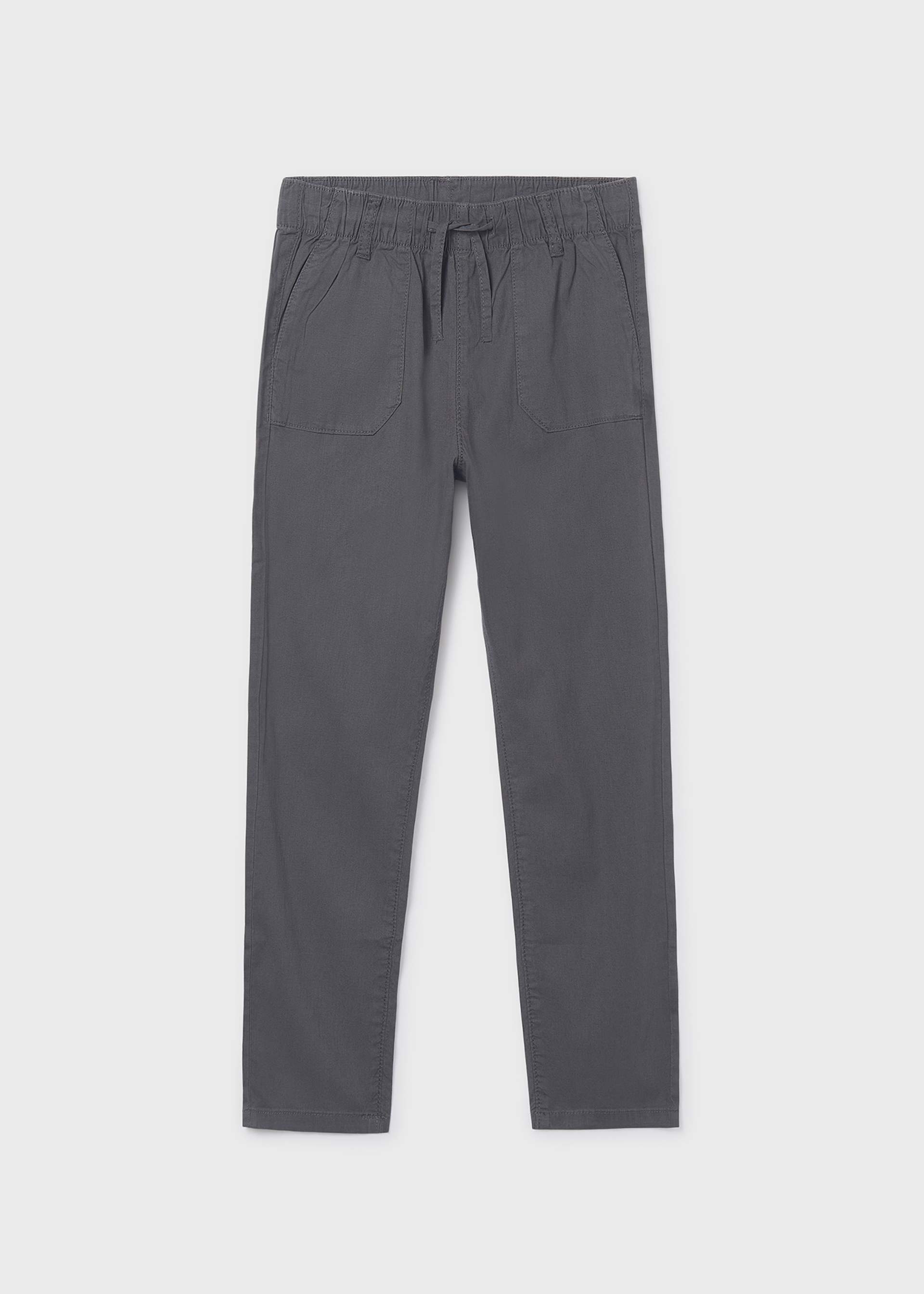 Calças jogger com linho rapaz