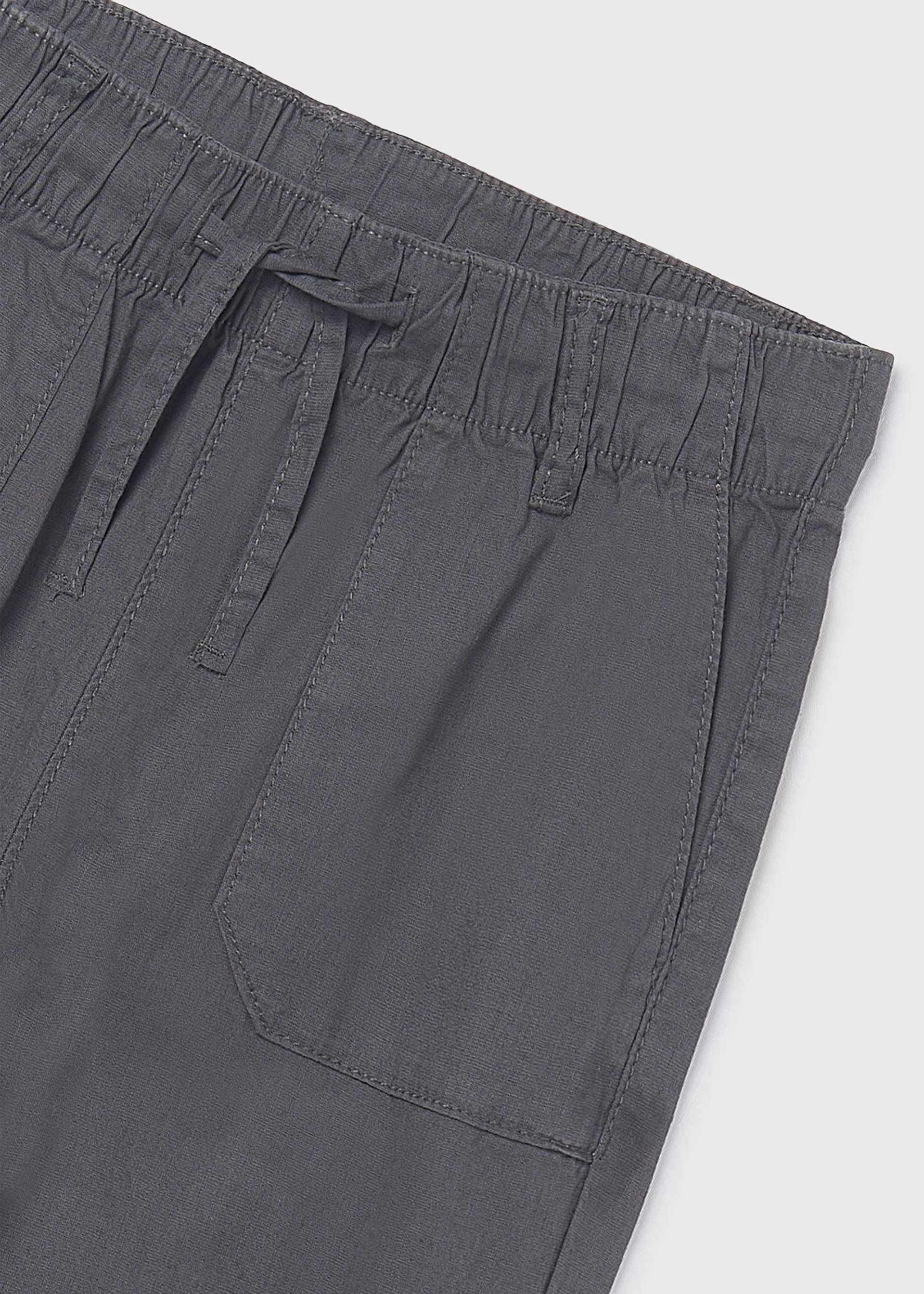 Pantalone jogger in lino ragazzo