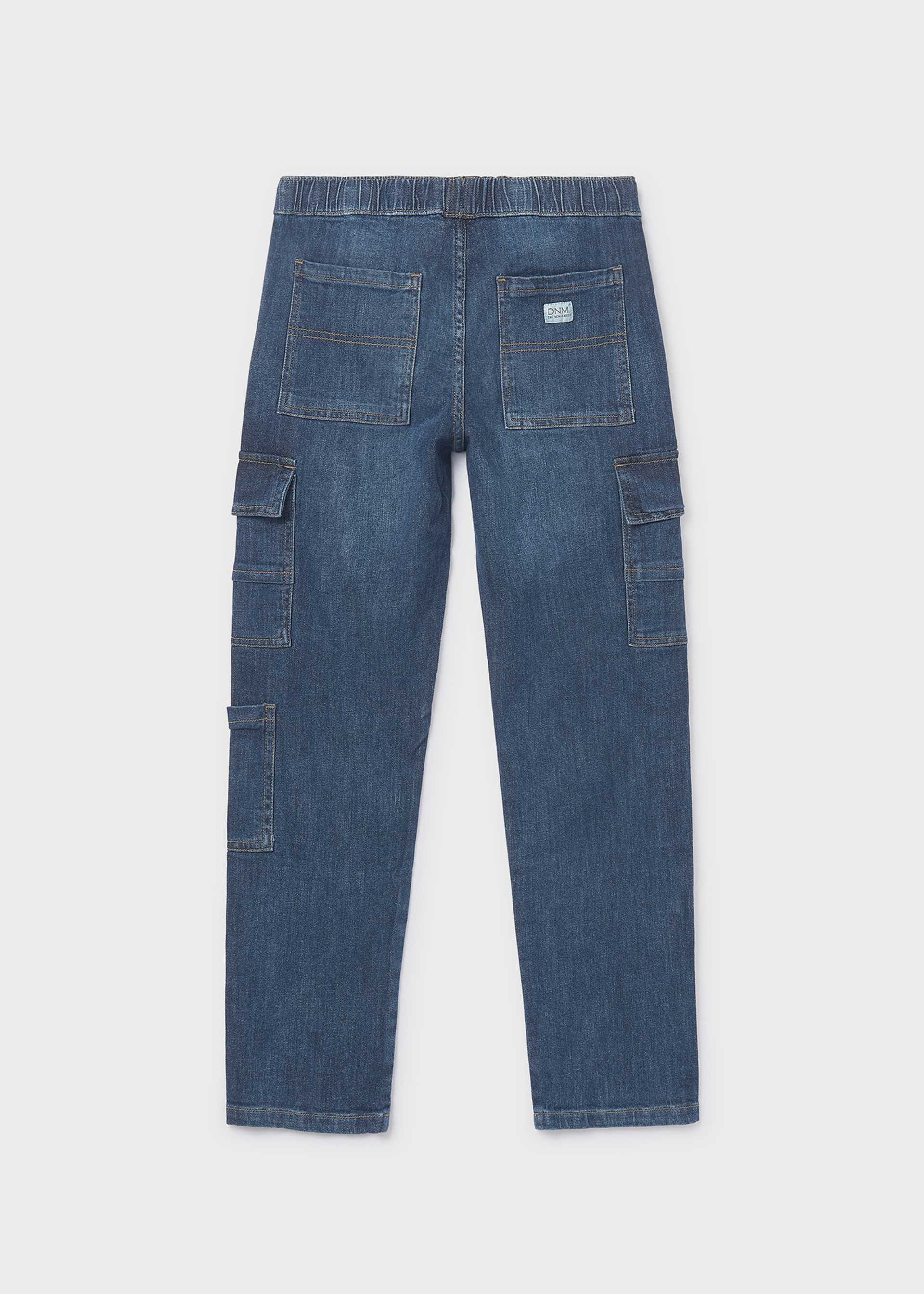 Calças denim cargo rapaz