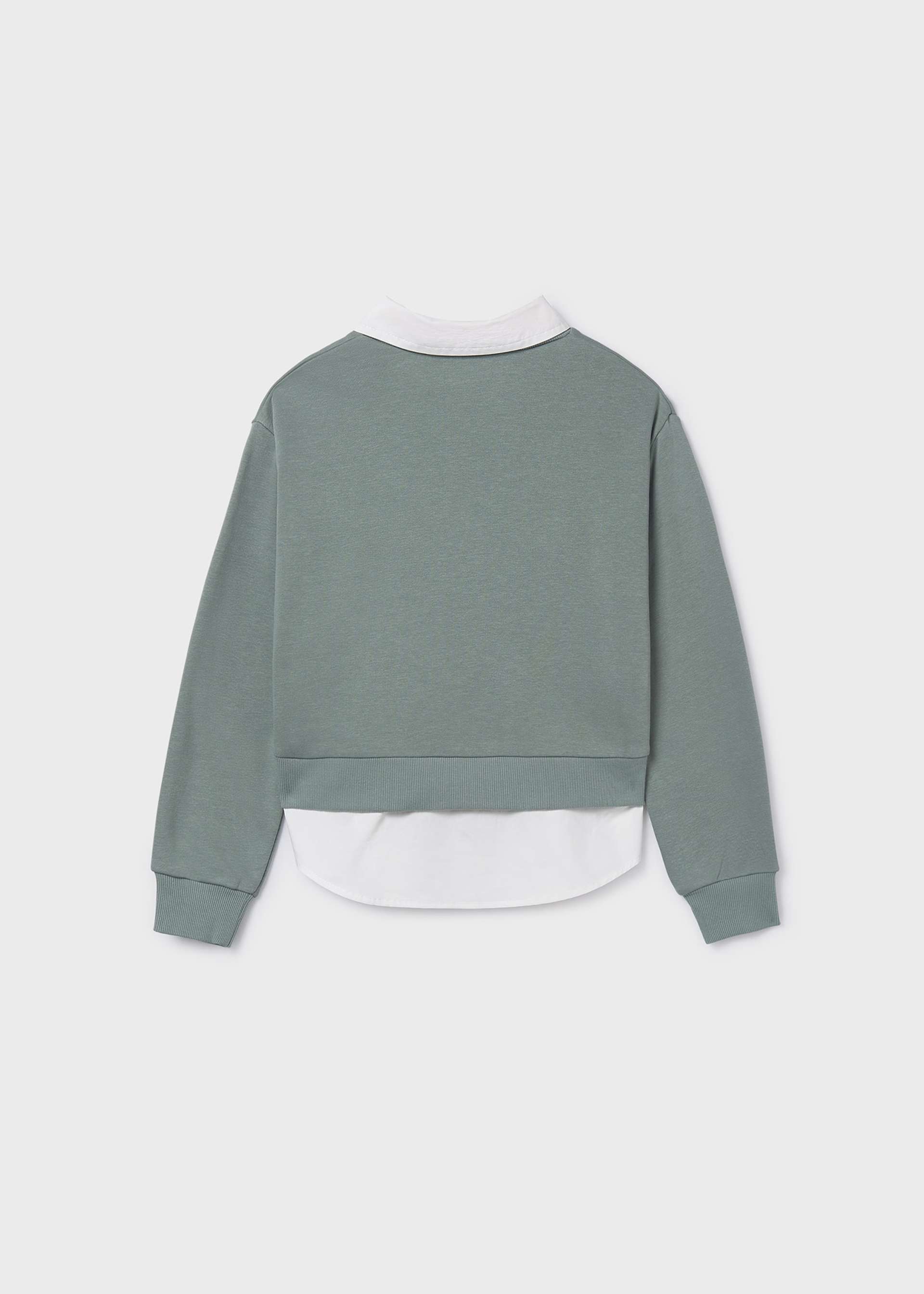 Sweat col chemise fille