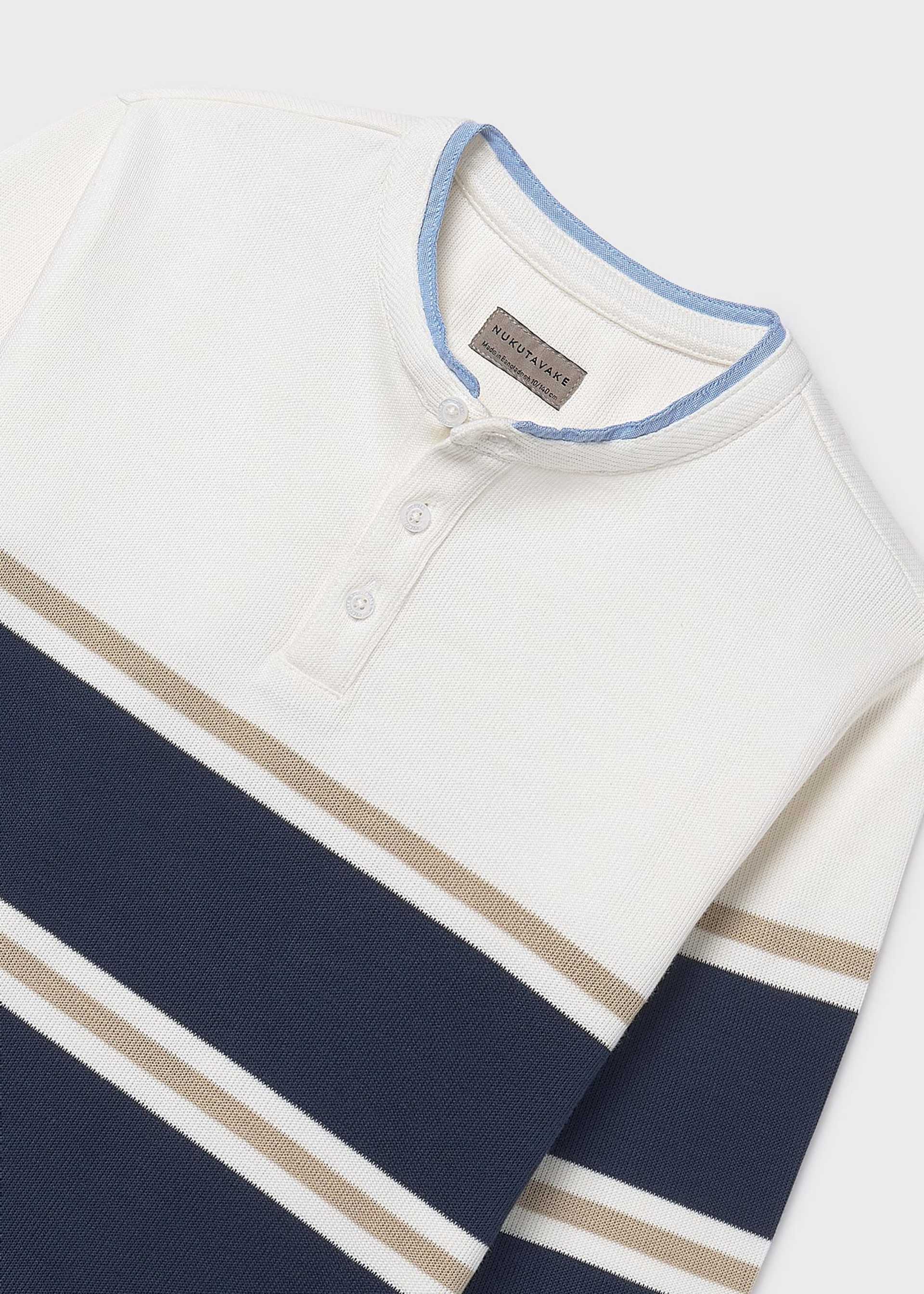 Polo tricot col mao garçon