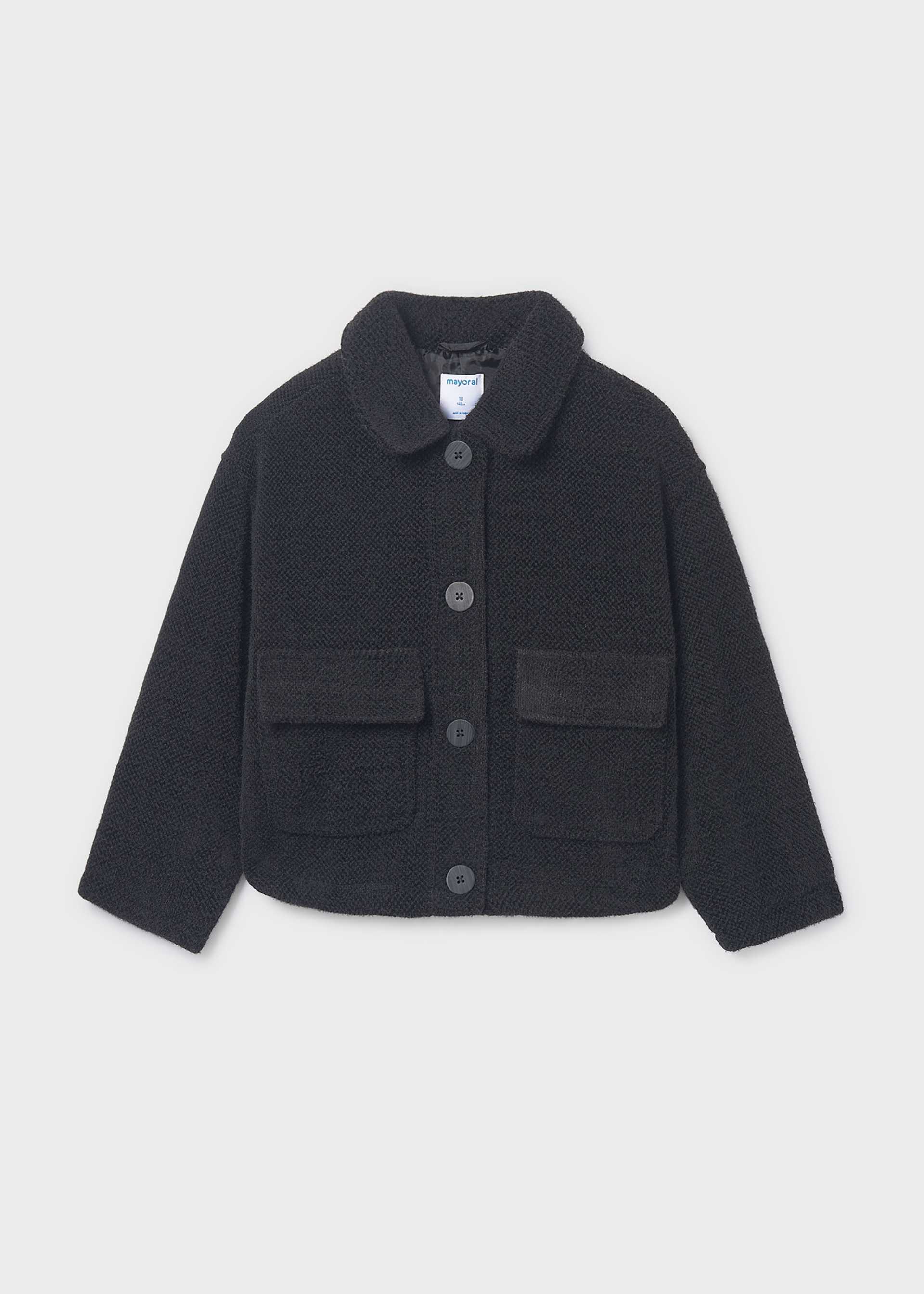 Girls knitted fur jacket