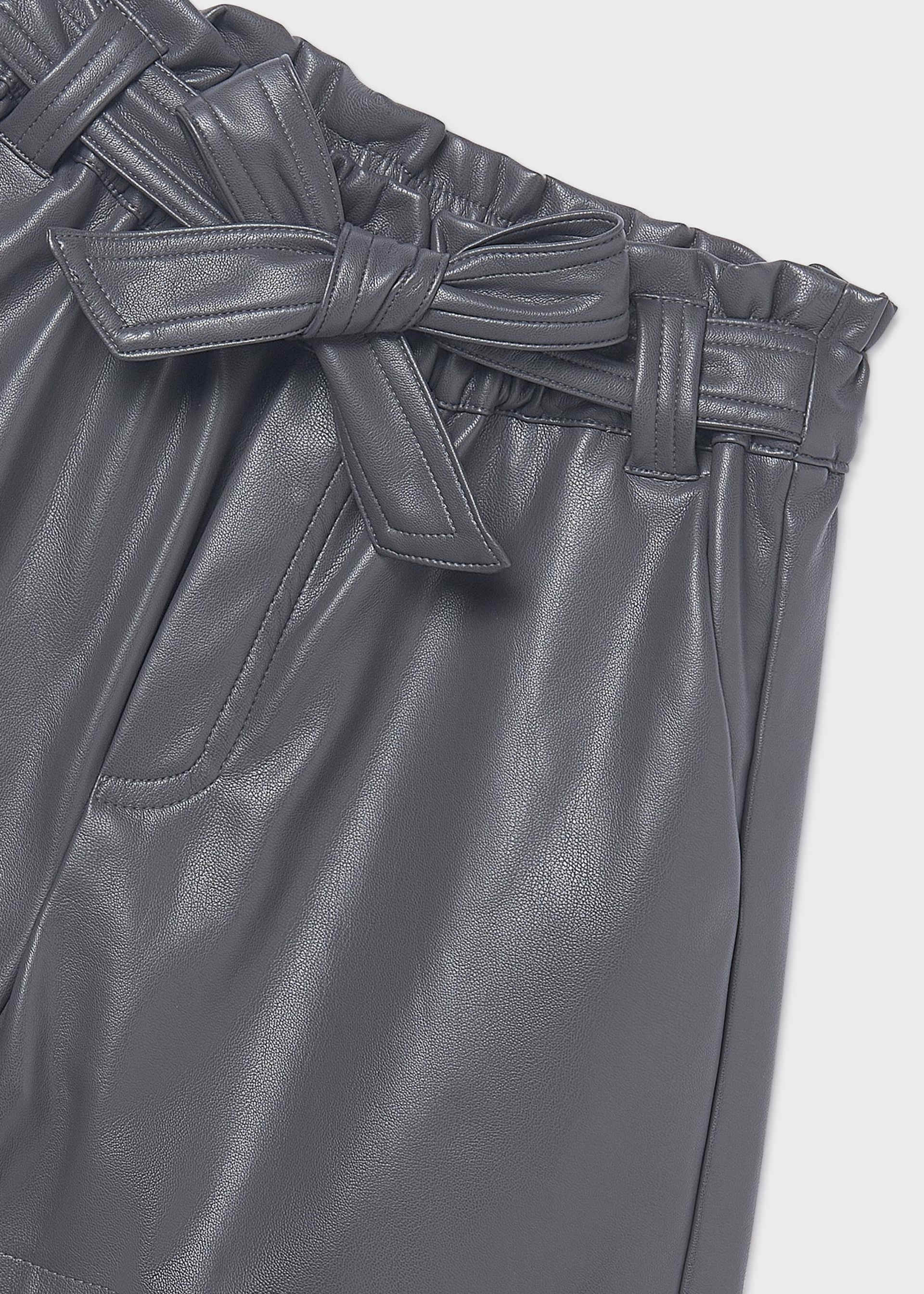 Short en simili-cuir fille