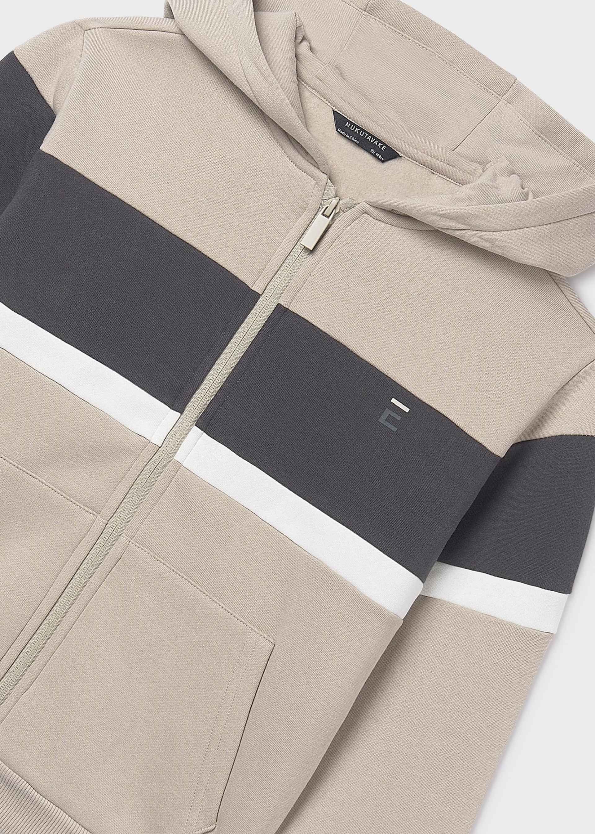 Sudadera cremallera bandas chico