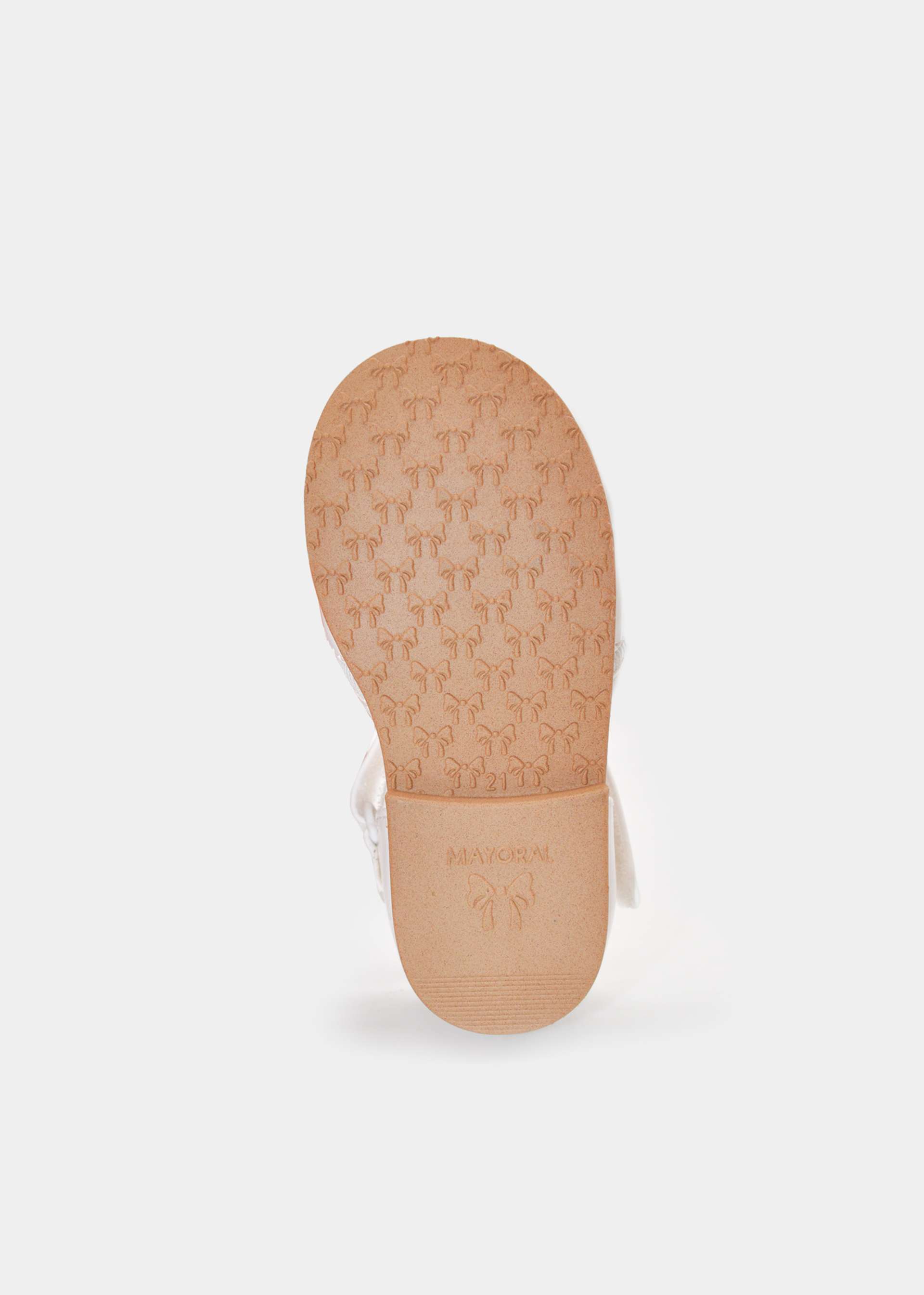 Zapatos polipiel moño bebé