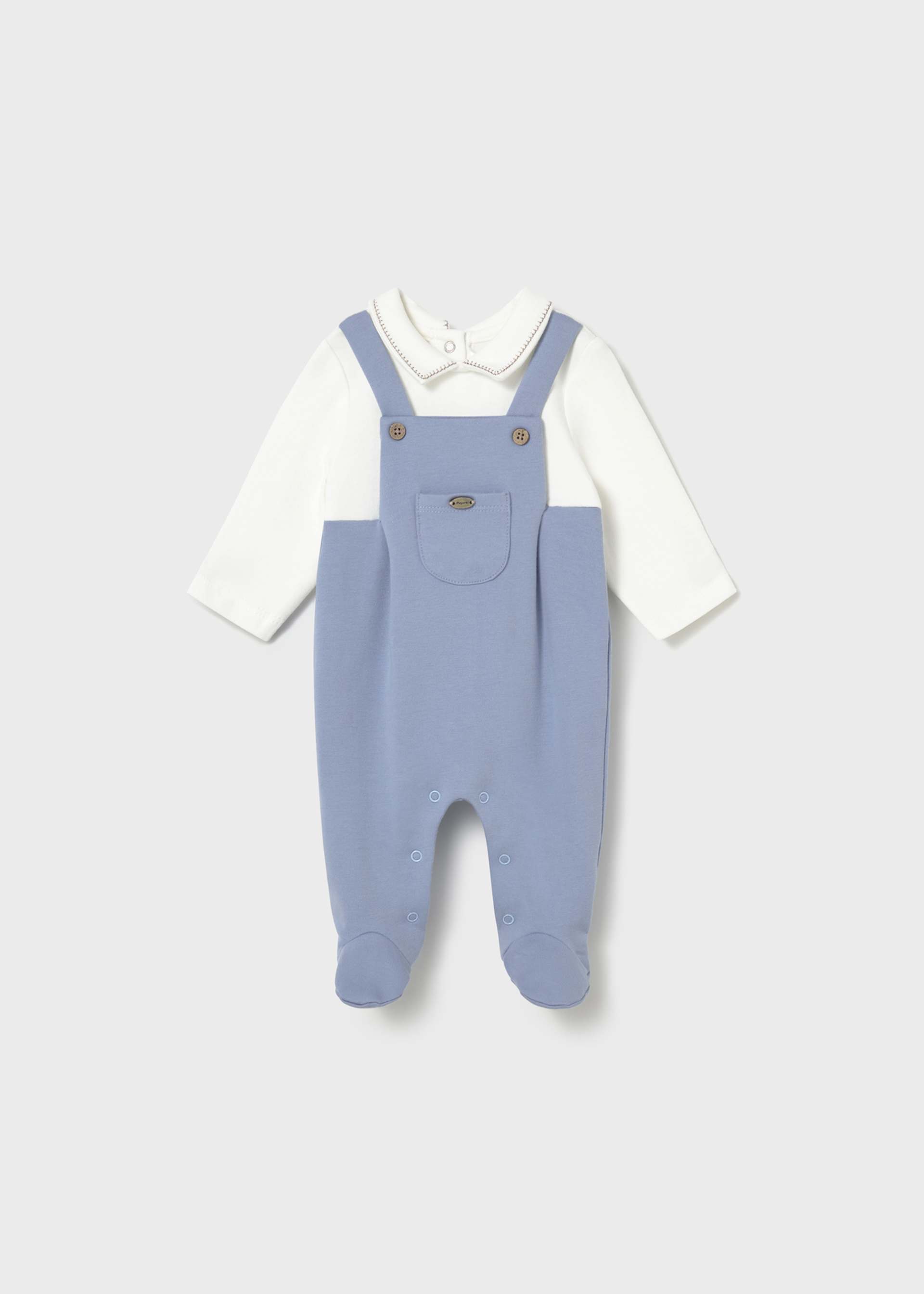 Newborn dungarees with collar Newborn dungarees with collar