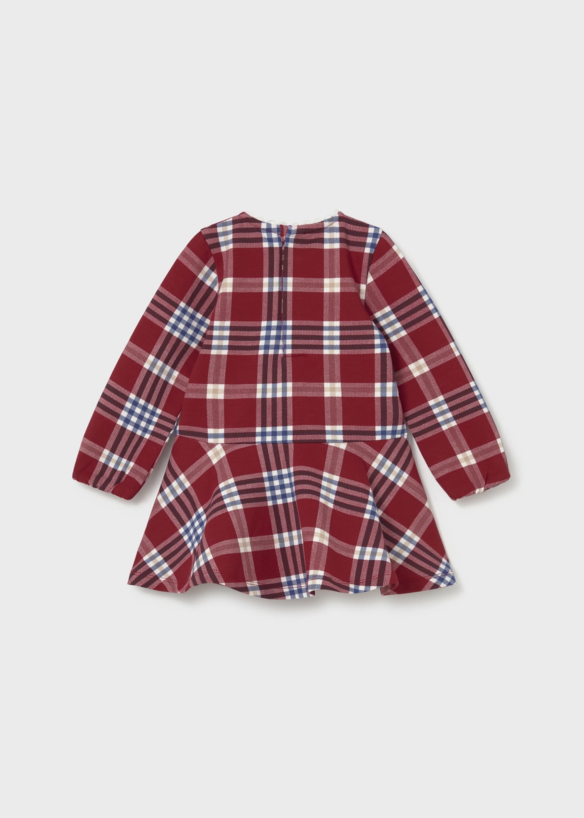 Vestido felpa cuadros bebé