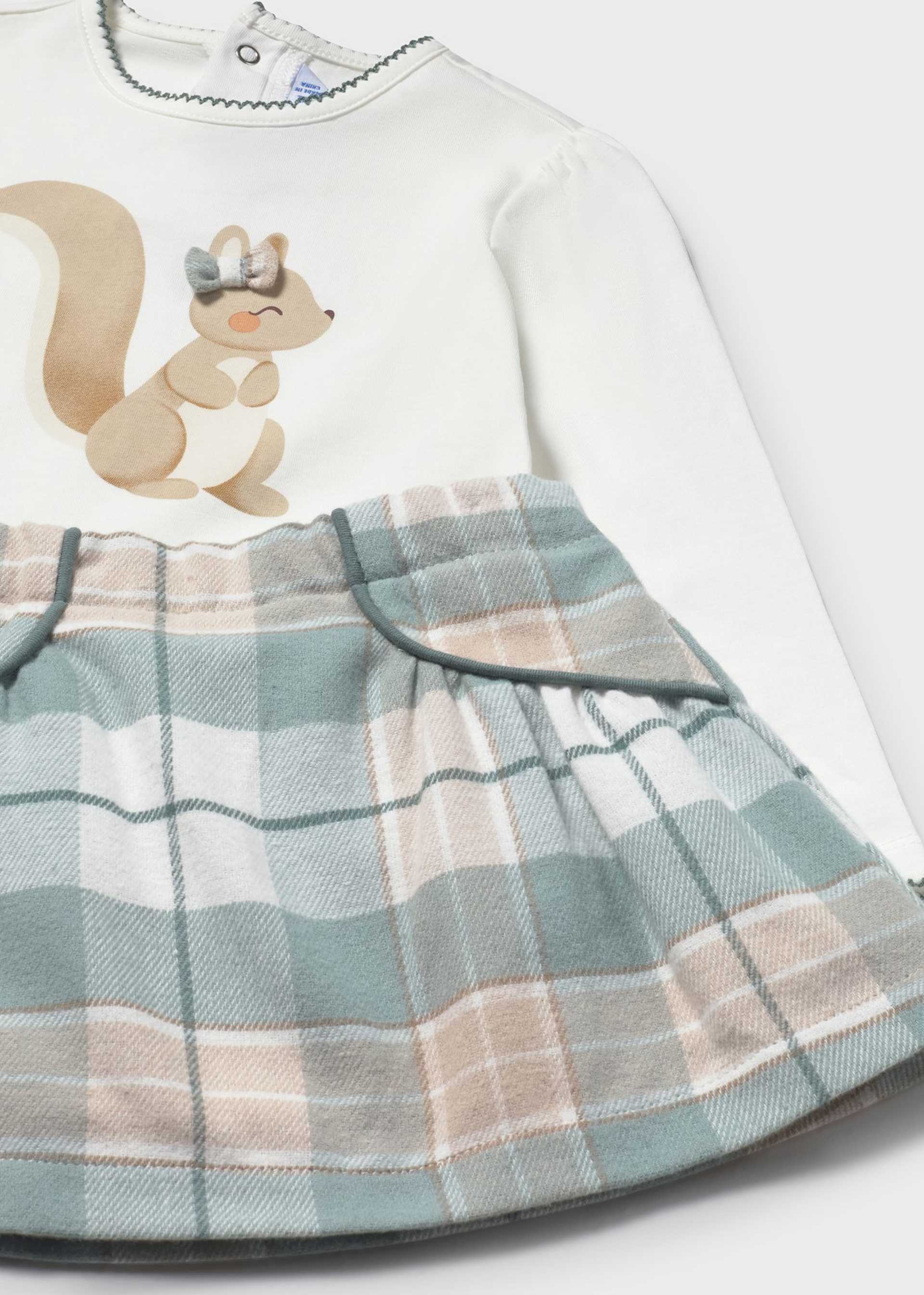 Ensemble jupe à carreaux bébé