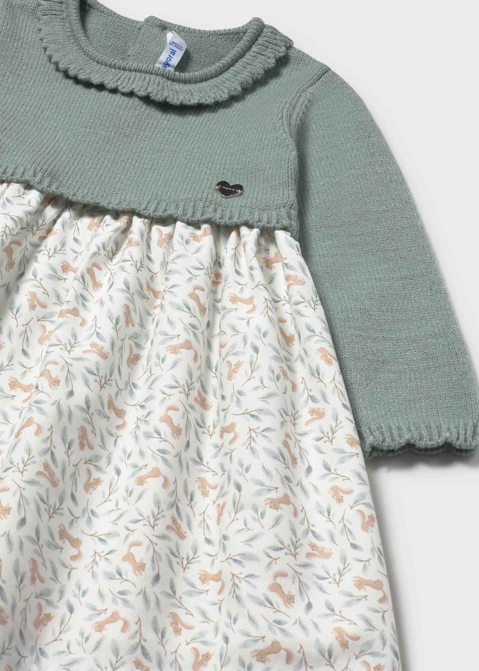 Robe combinée tricot bébé