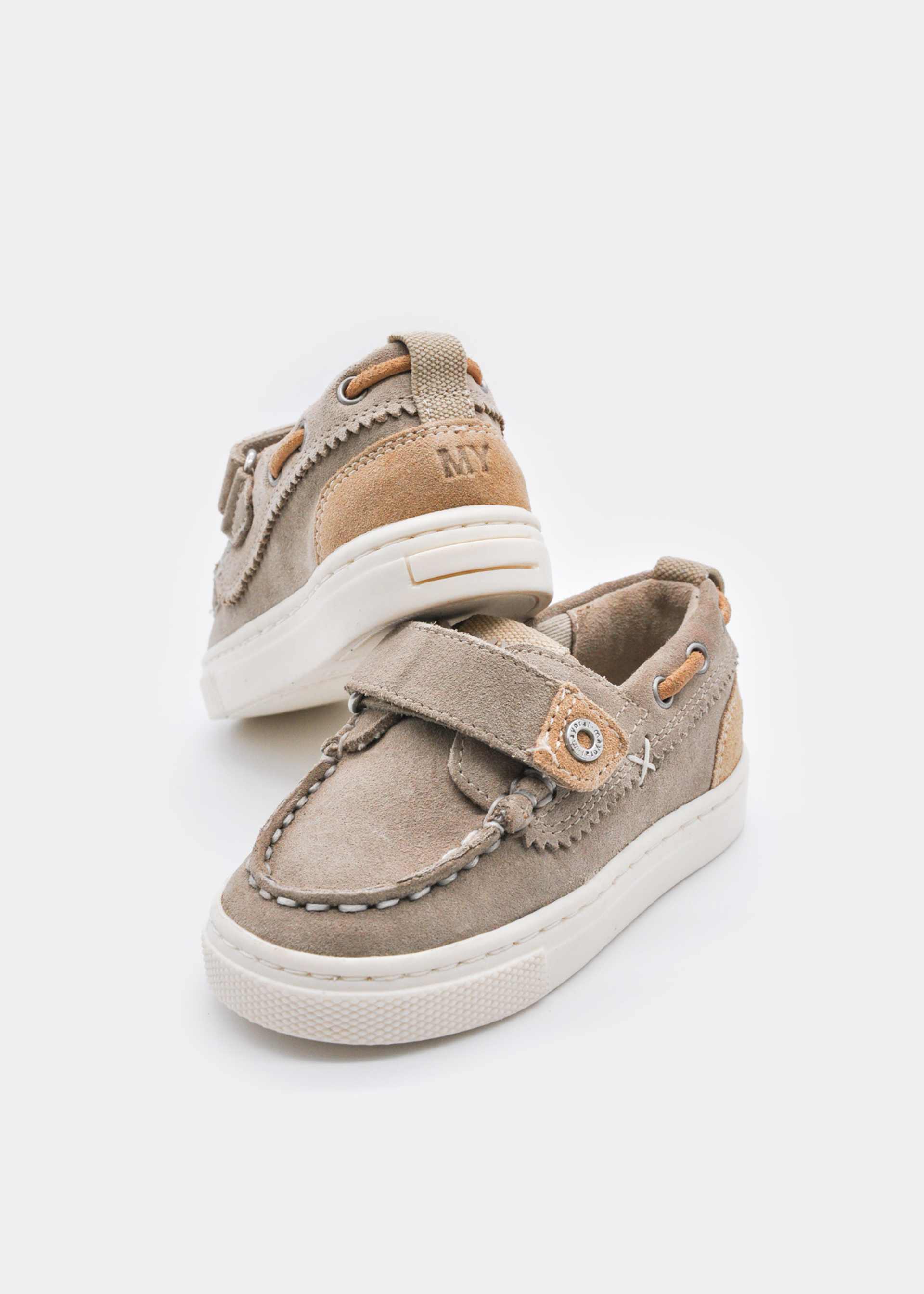 Scarpe modello nautico scamosciato neonato