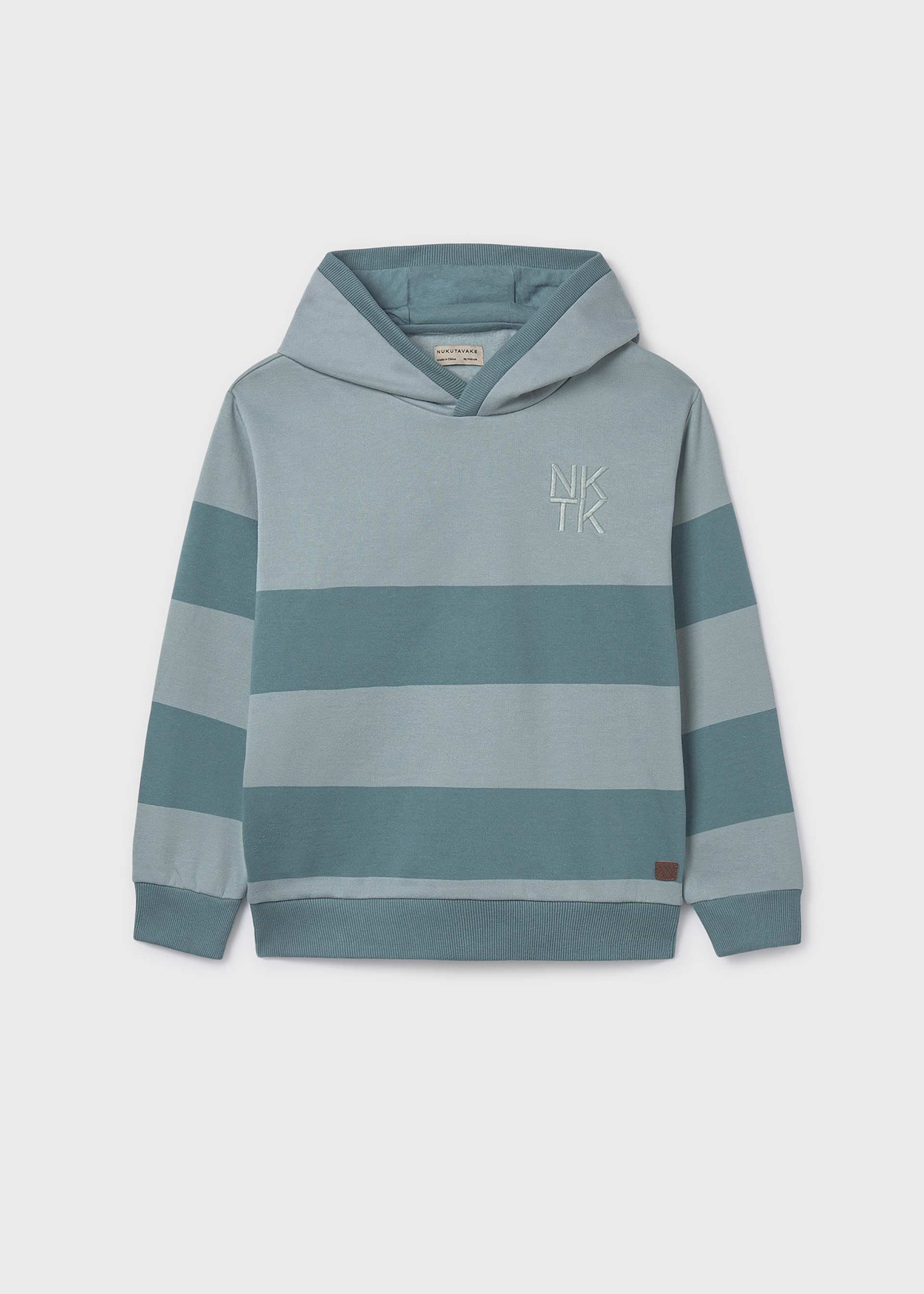 Sweat rayé capuche garçon