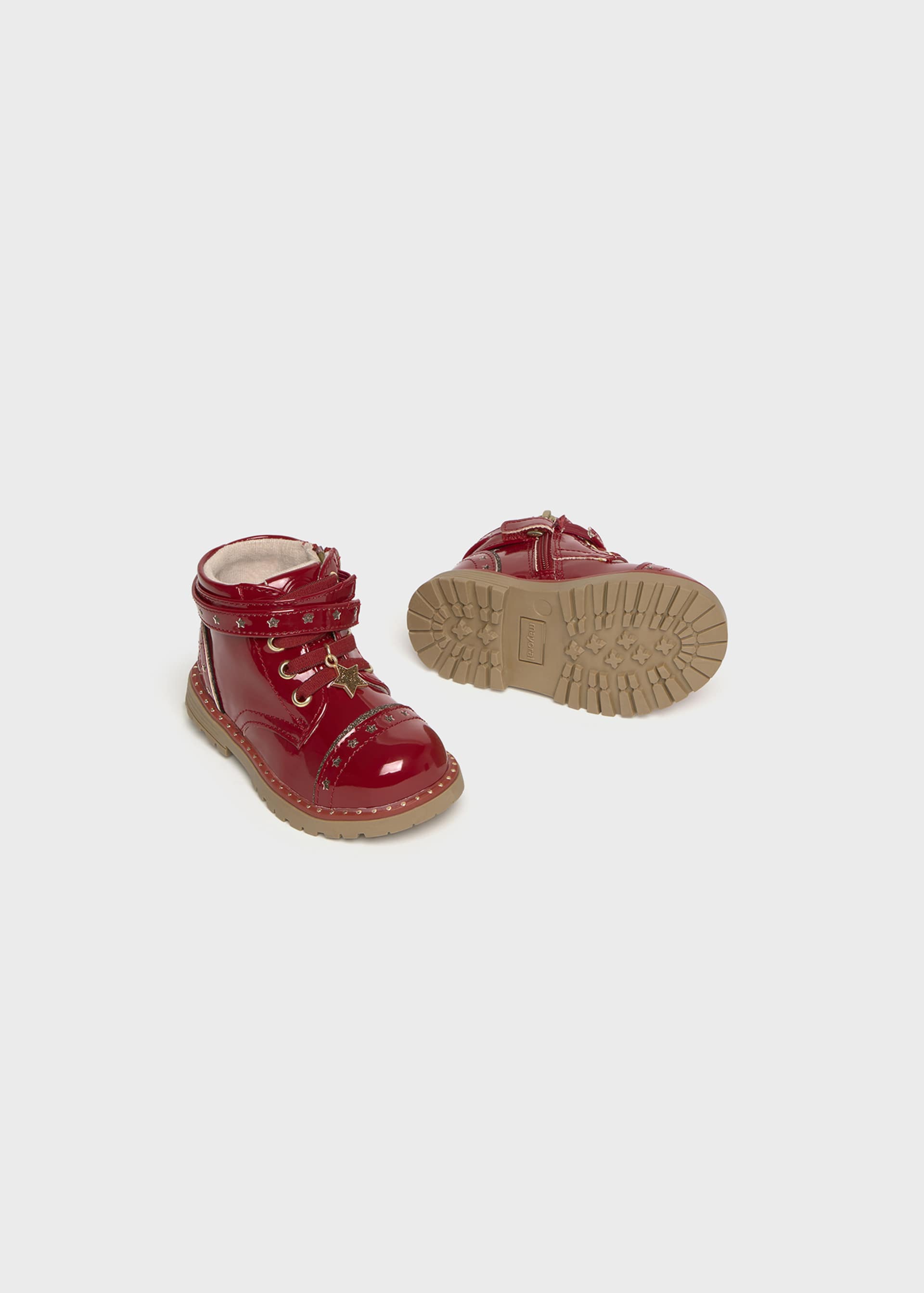 Baby patent leather boots