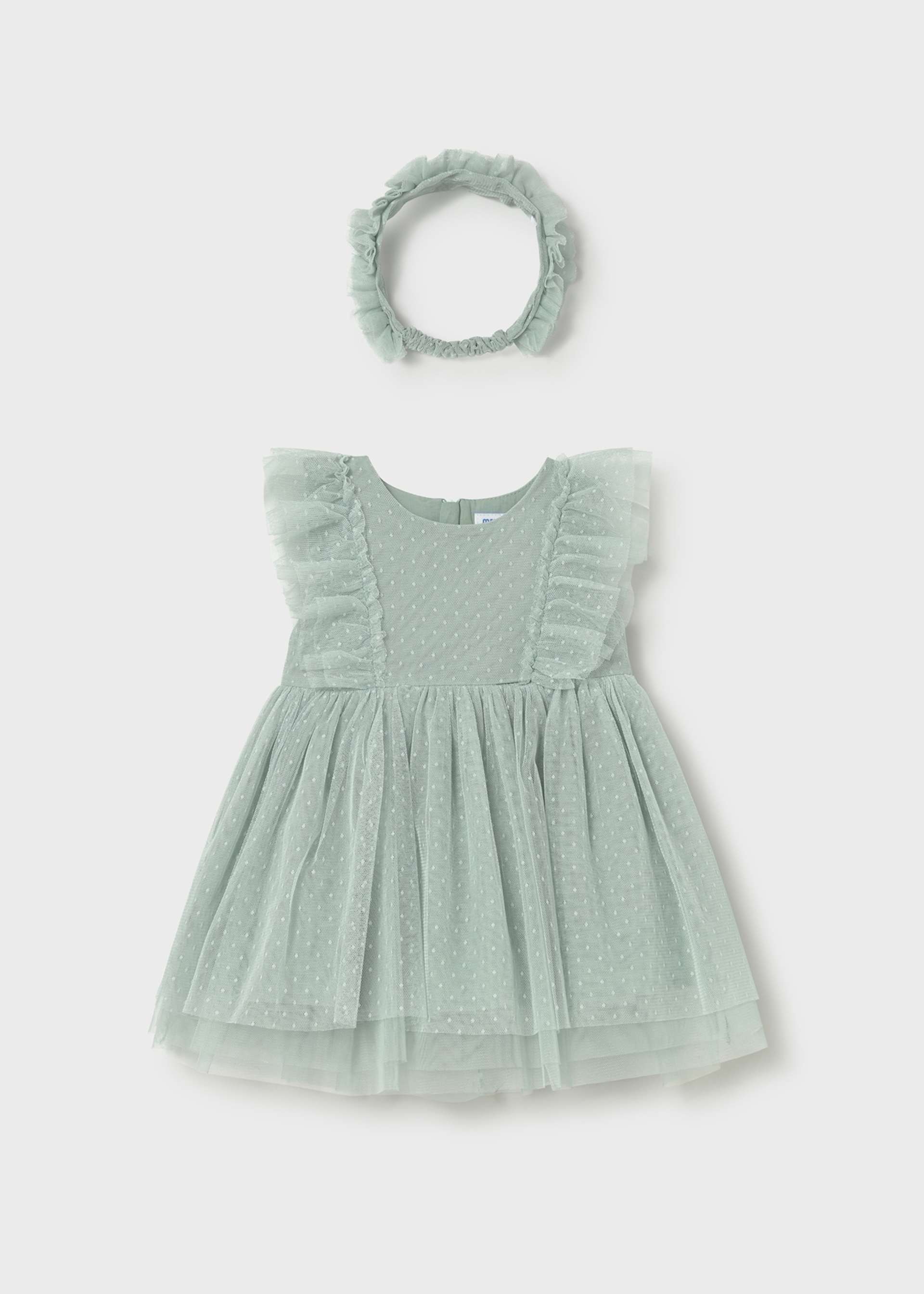 Robe en tulle avec serre-tête bébé
