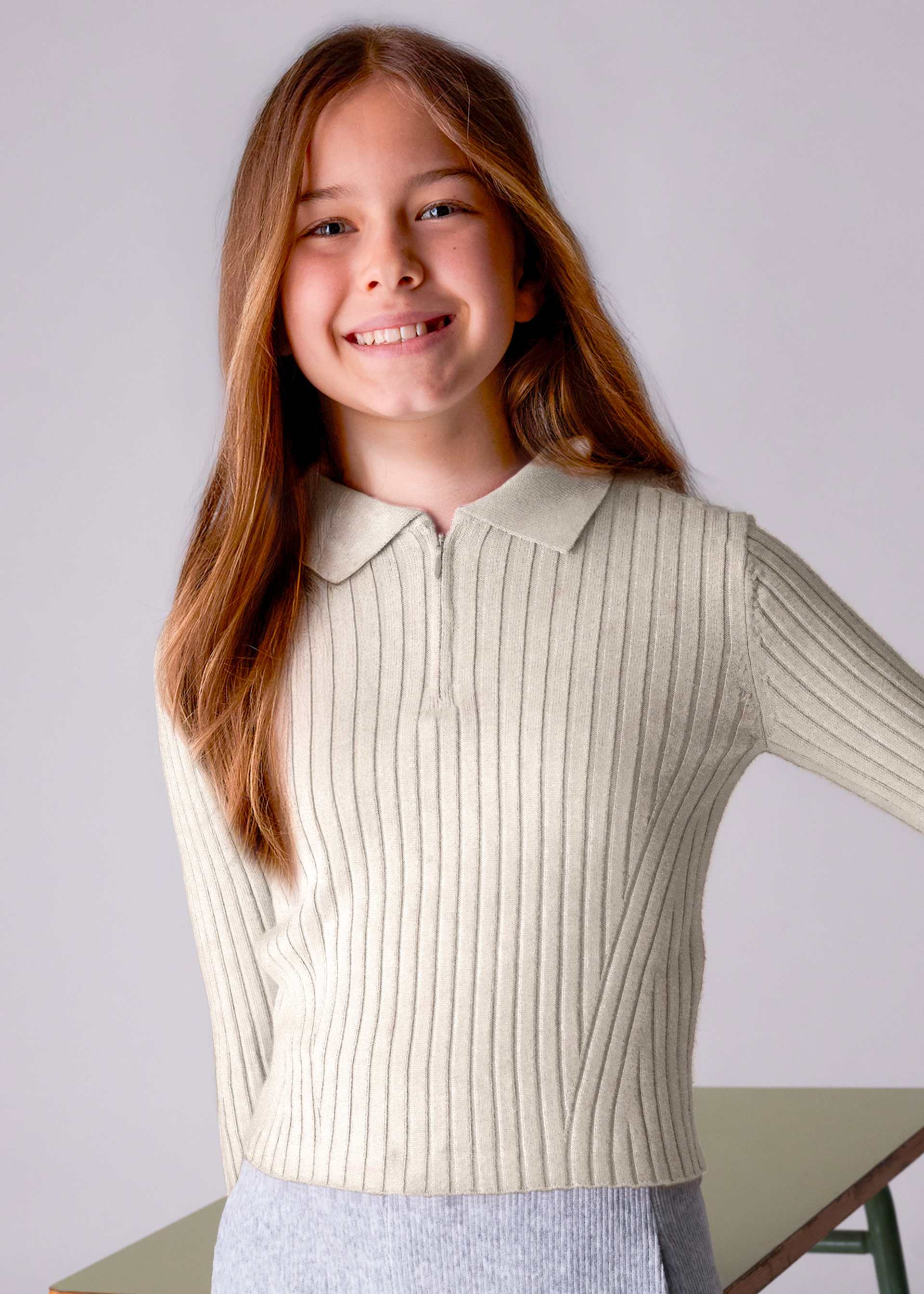 Girl Knit Polo Shirt