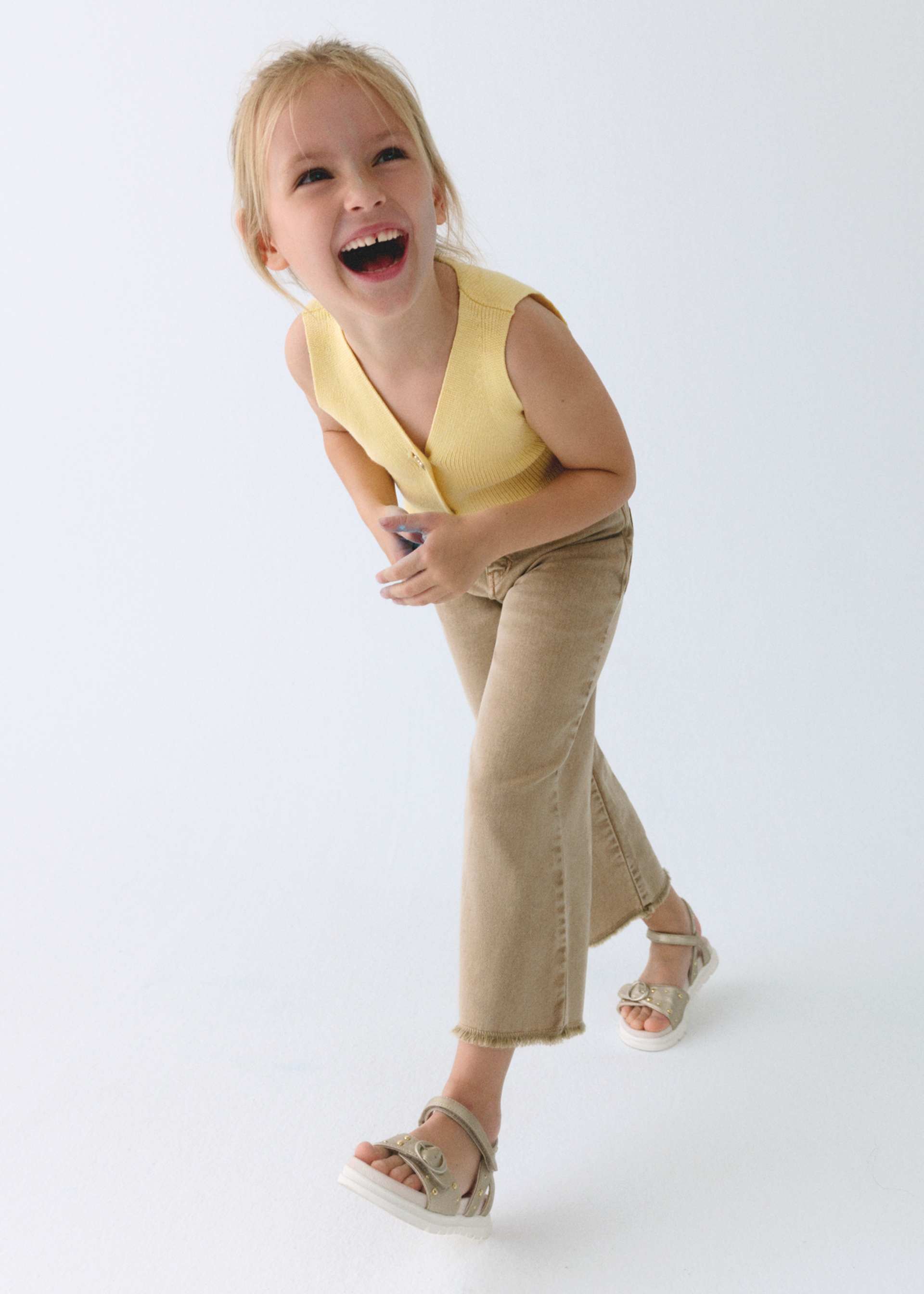 Pantalón sarga wide leg niña