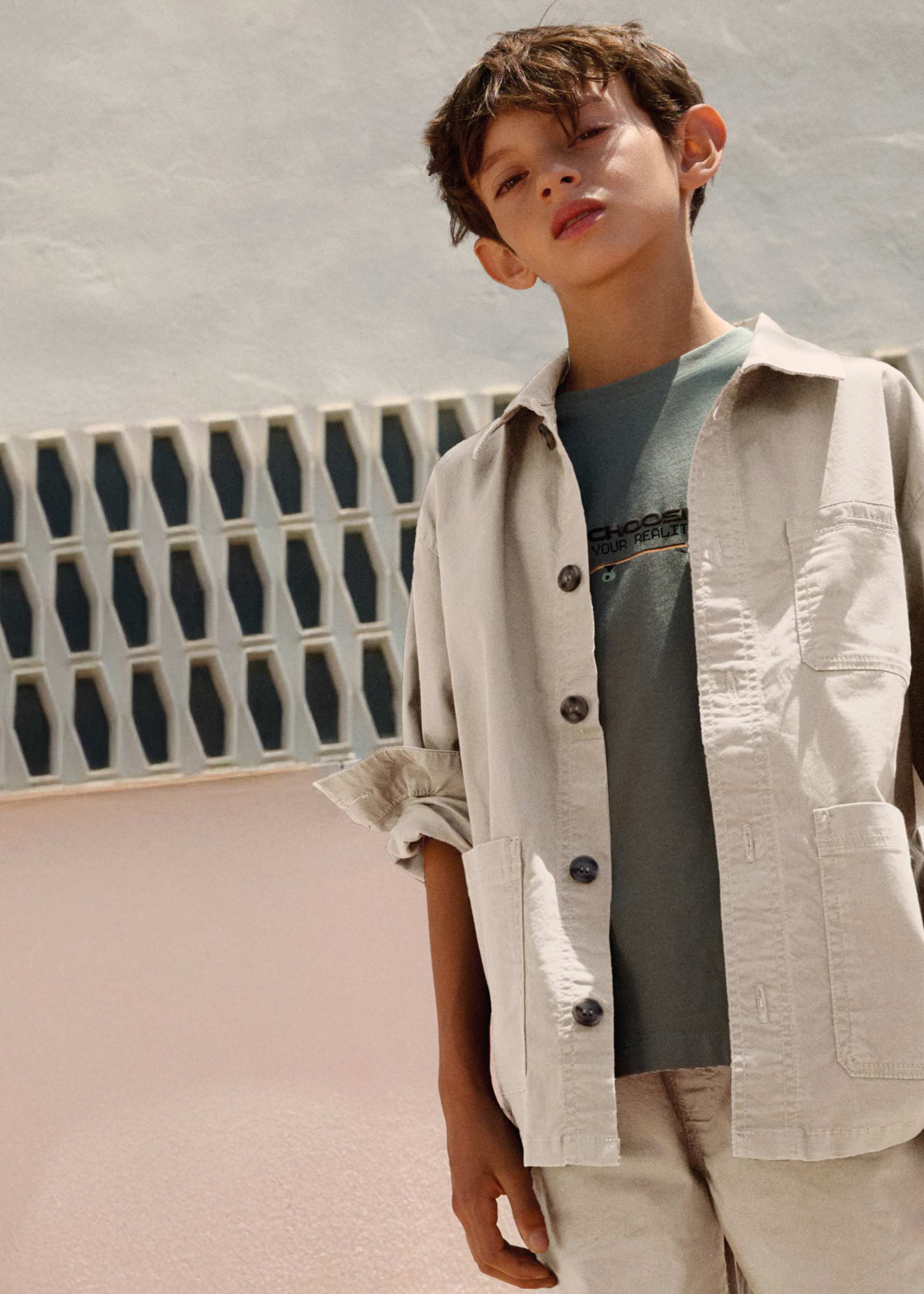 Overshirt tasche ragazzo