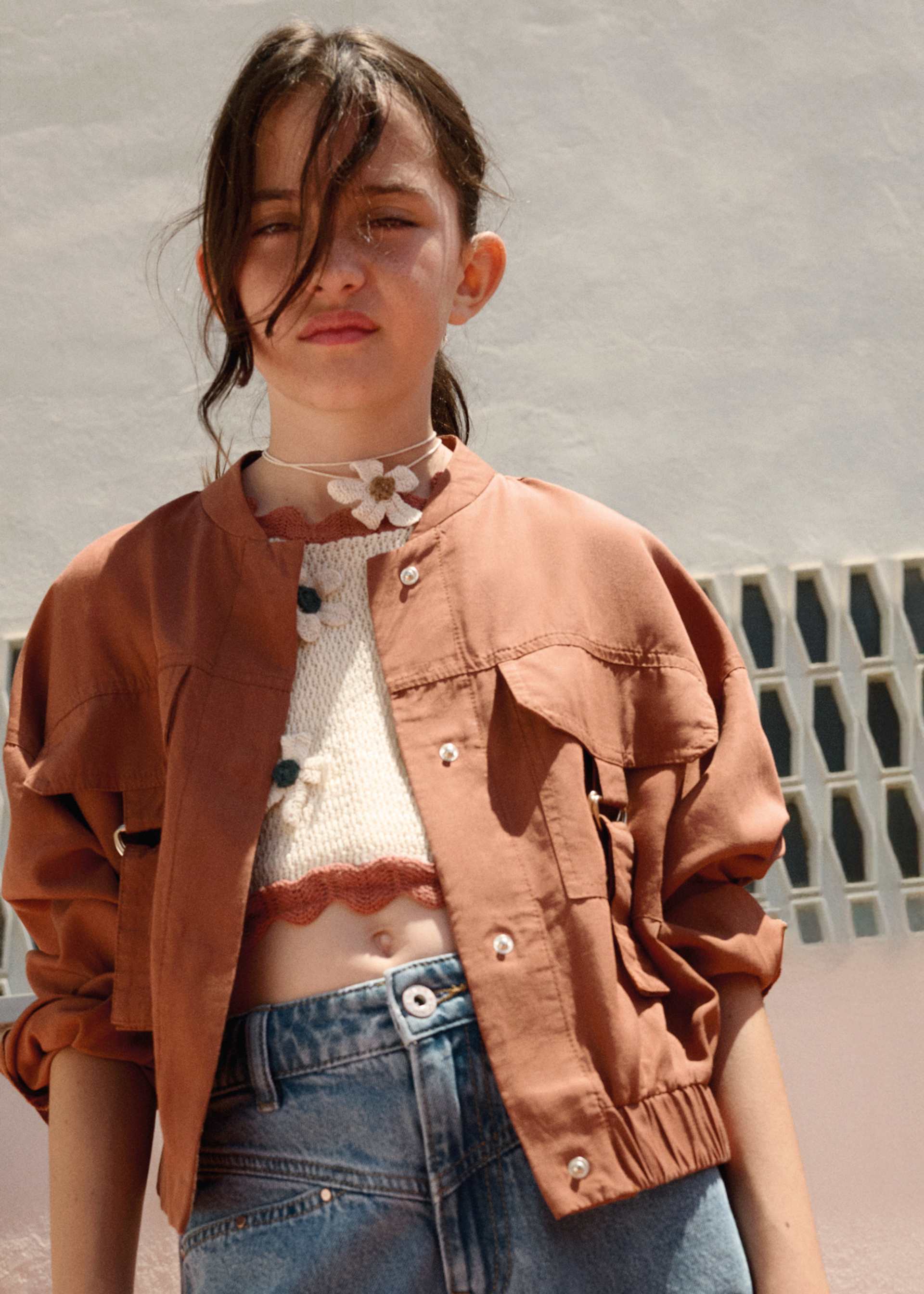 Girl's buckle jacket