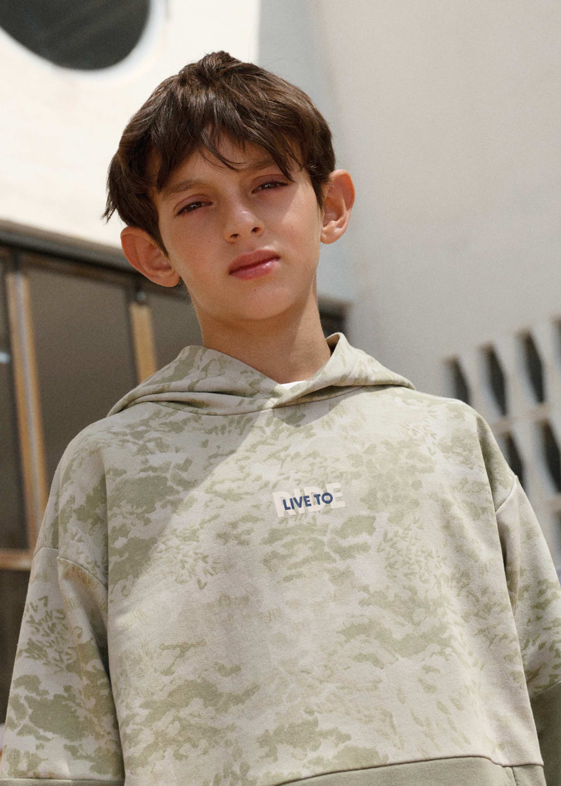 Kapuzen-Sweatshirt Reißverschluss Teenager Jungen