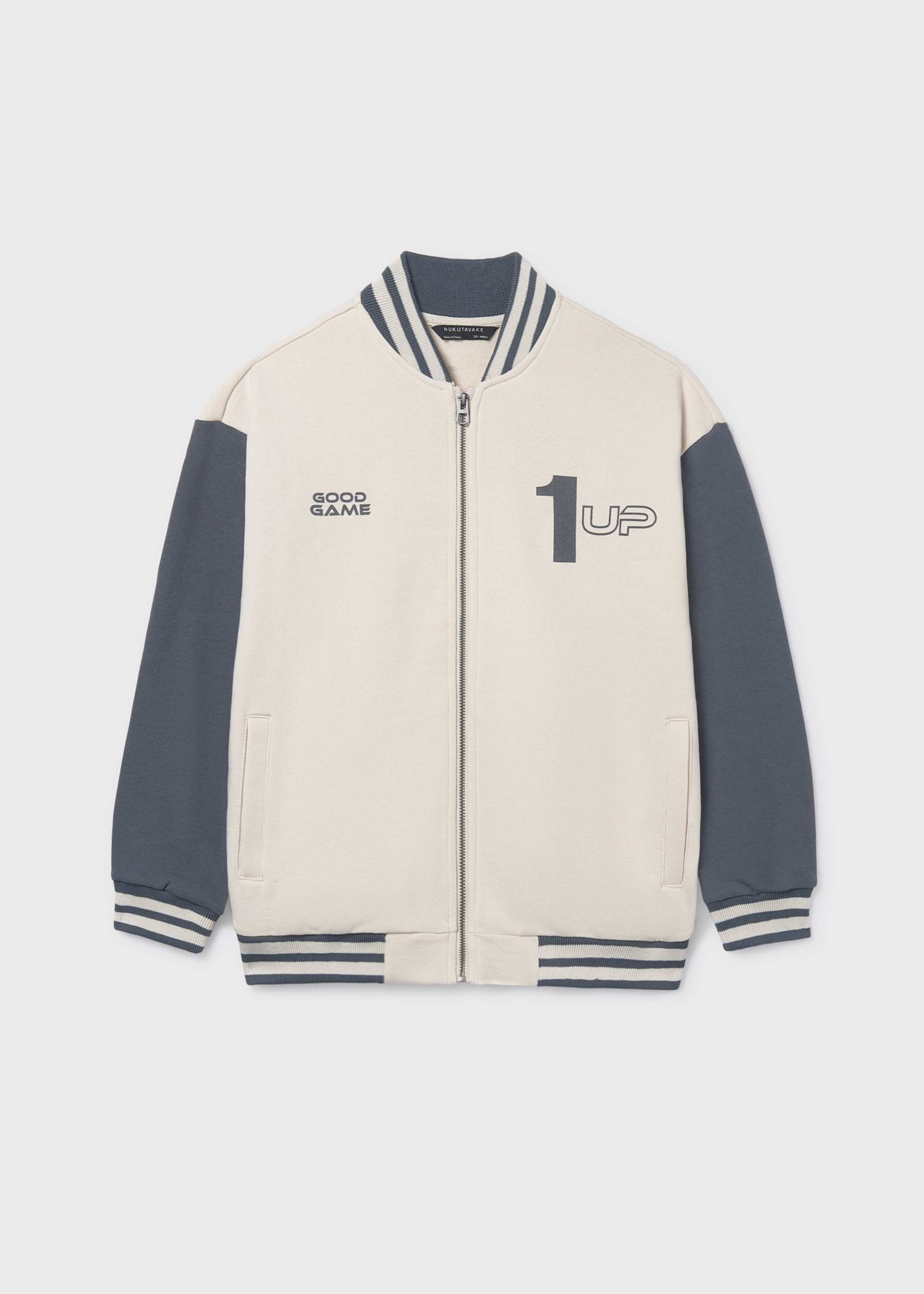 Felpa bomber a righe ragazzo