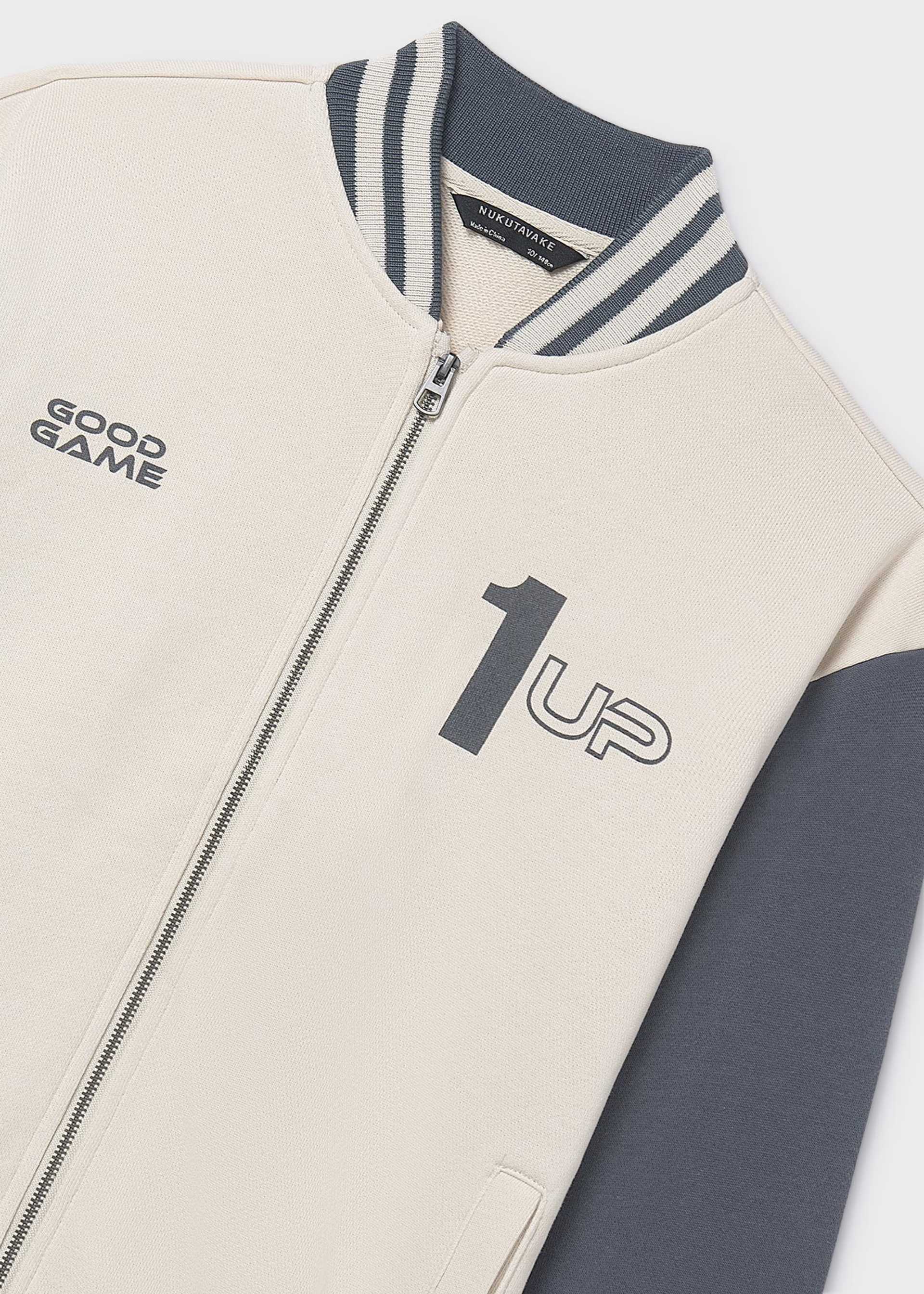 Striped bomber jacket for boys