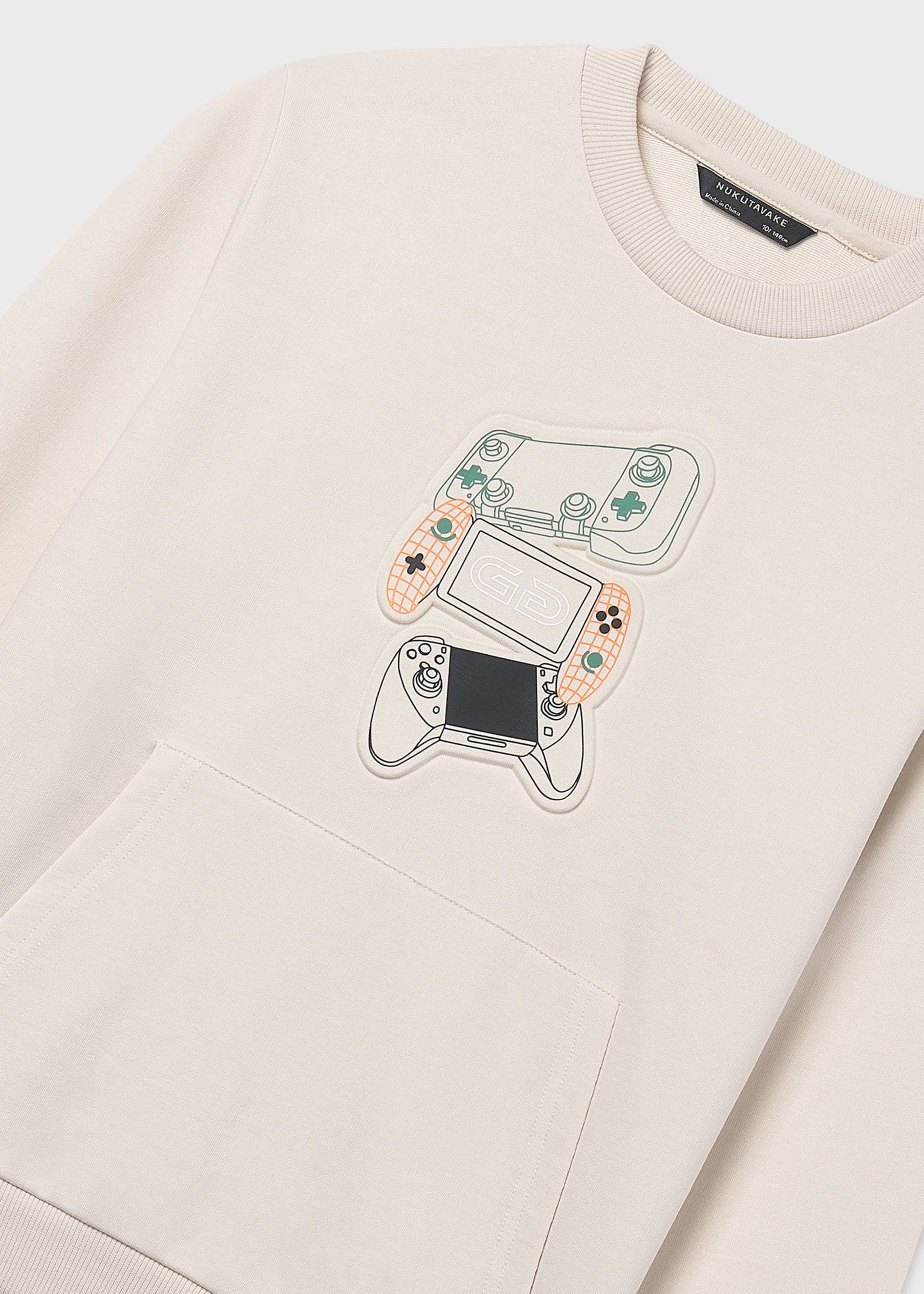 Sweatshirt mit Reliefdetail Teenager Jungen