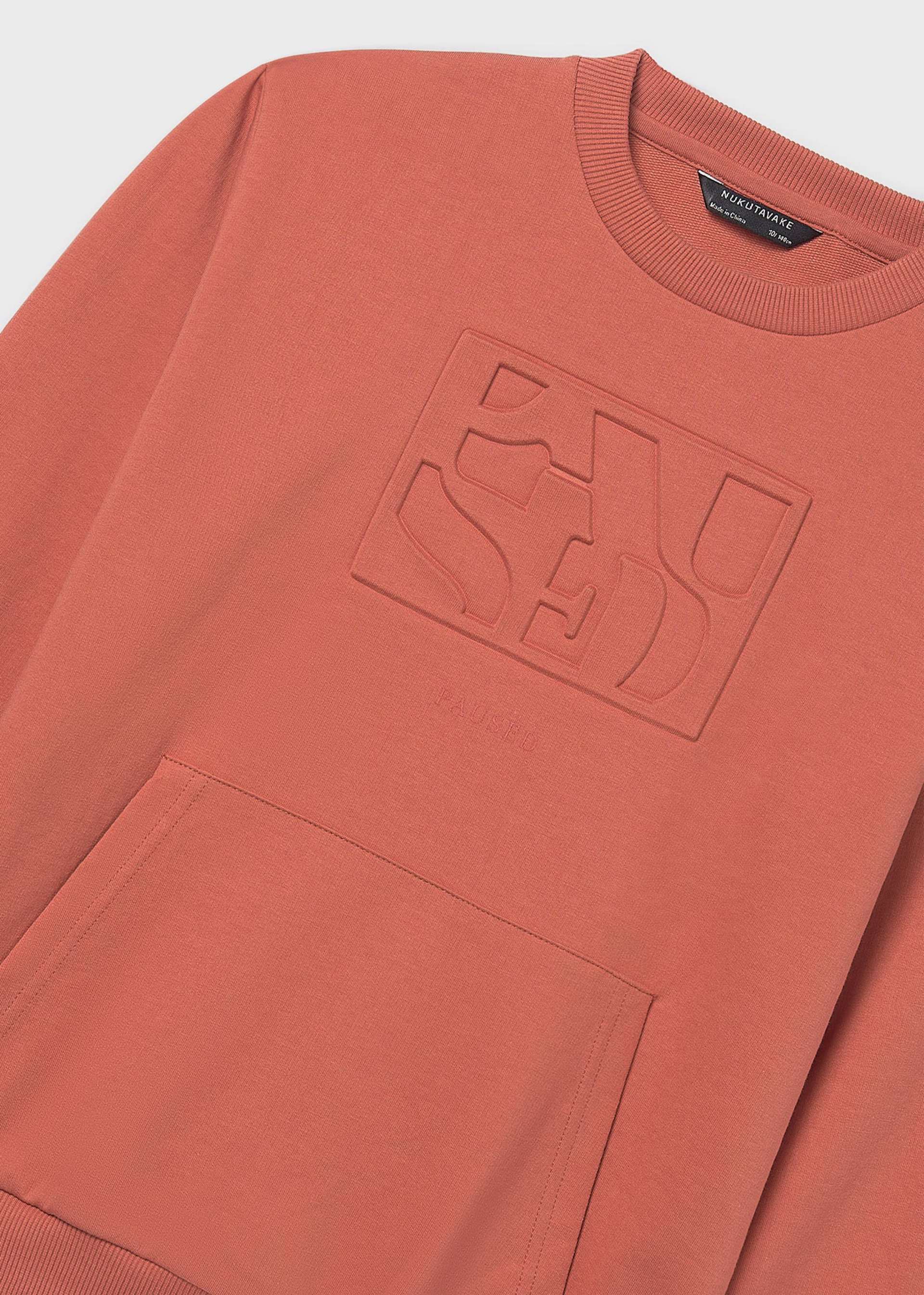 Sweatshirt mit Reliefdetail Teenager Jungen