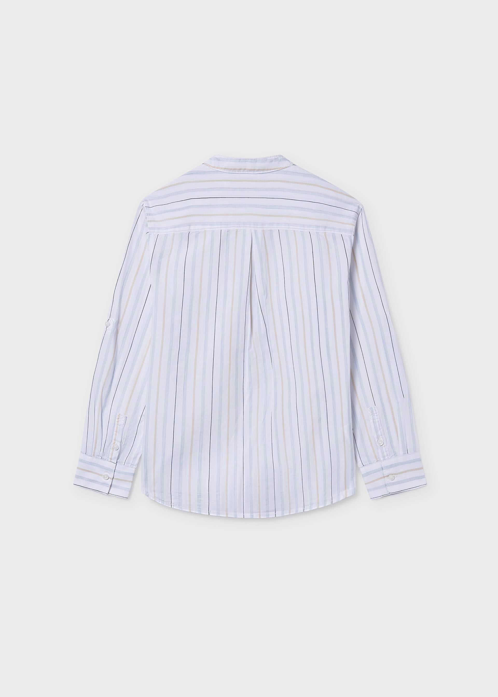 Long-sleeved shirt with mandarin collar for boys