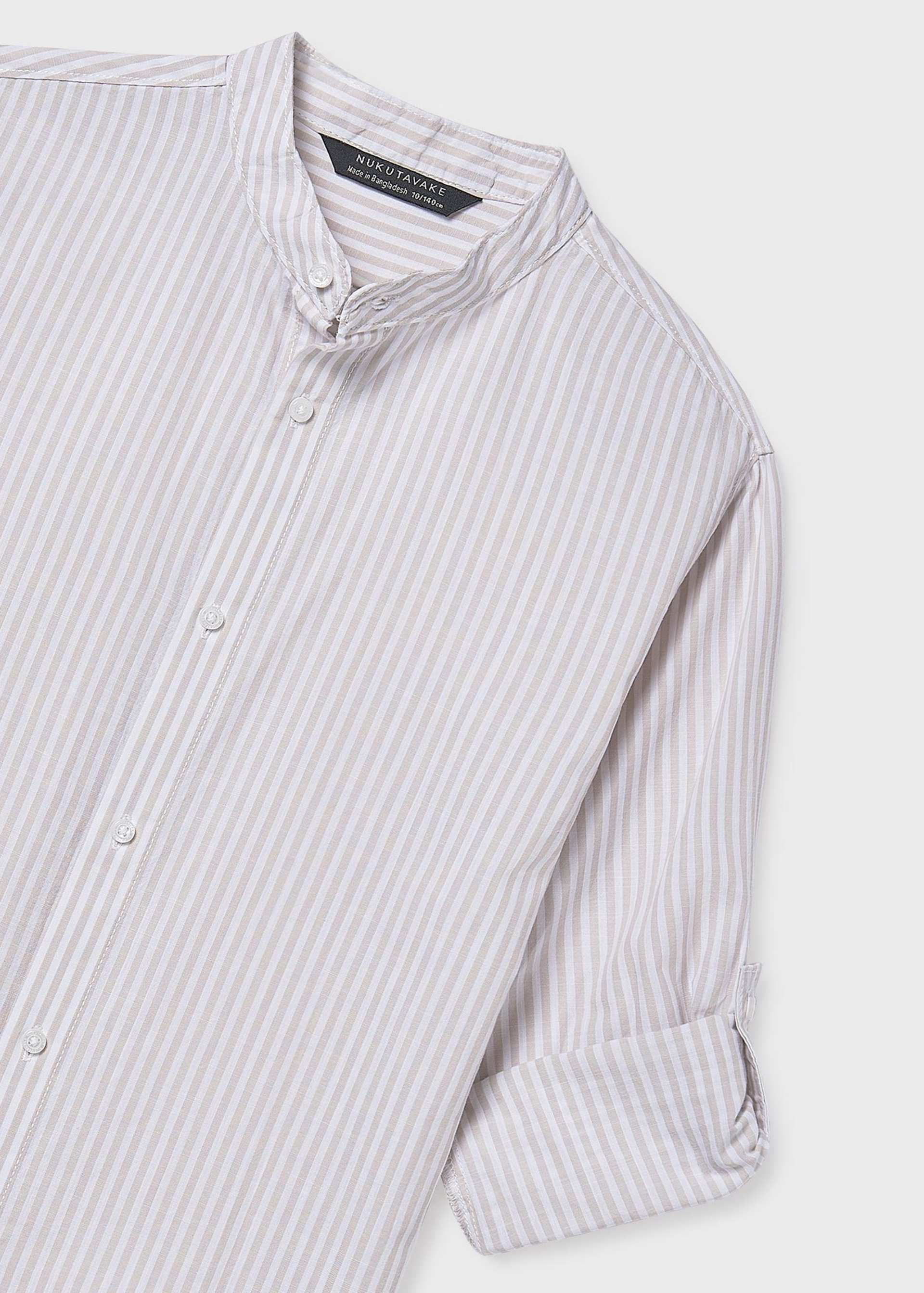 Camicia manica lunga colletto alla coreana ragazzo