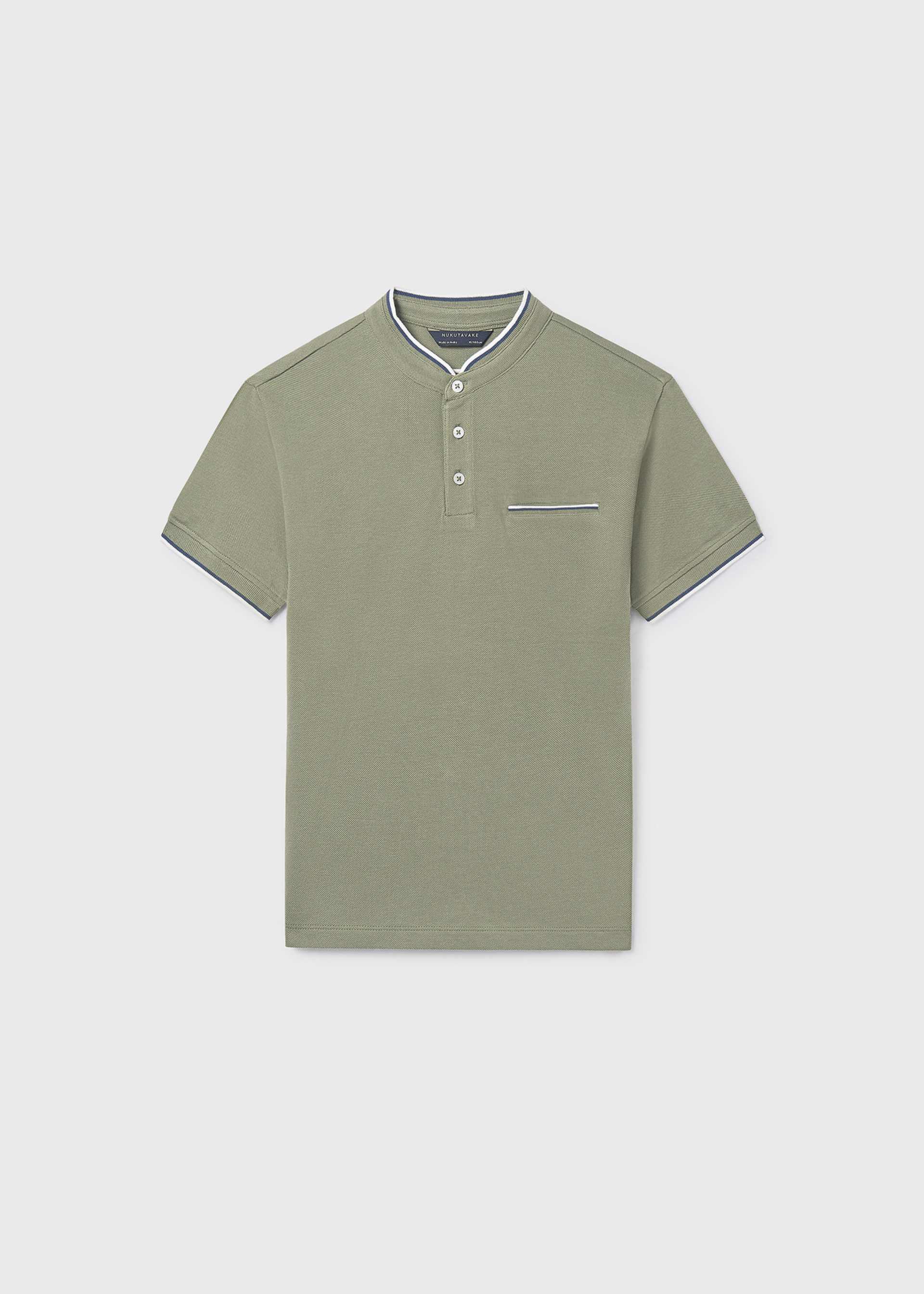 mandarin collar polo shirt boy